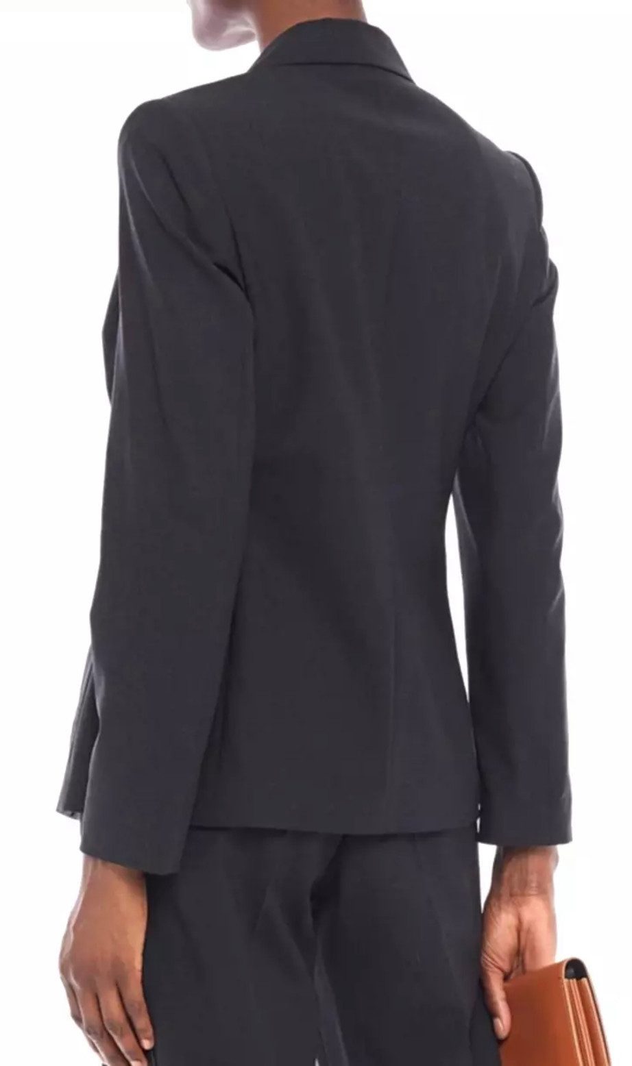 BRUNELLO CUCINELLI Jackenblazer Einreihiger Jacke mit Metallic-Crêpe-Besatz und Perlenverzierung Spitzrevers mit funkelnden Stoffakzenten