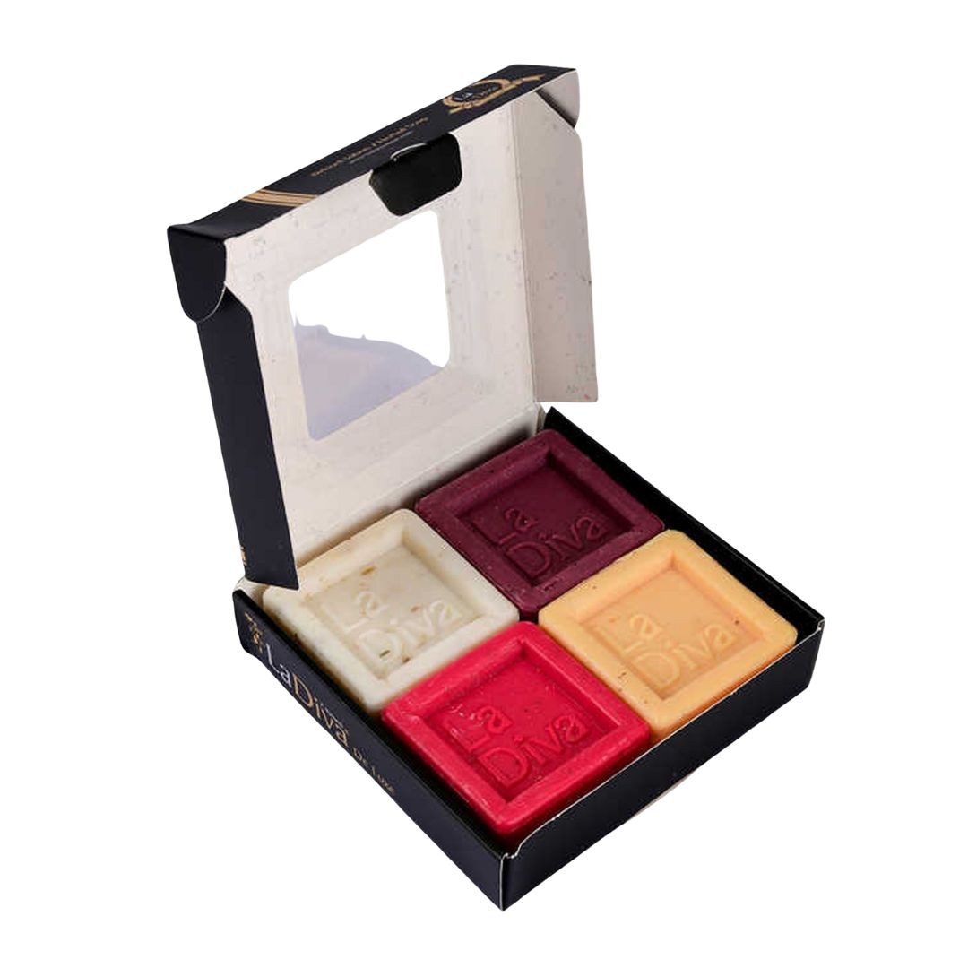 Seifen-Set Seifenset 4 Stück Seife je 100 g Duftseife Geschenkset, 4-tlg., besteht aus vier herrlich duftenden Seifen