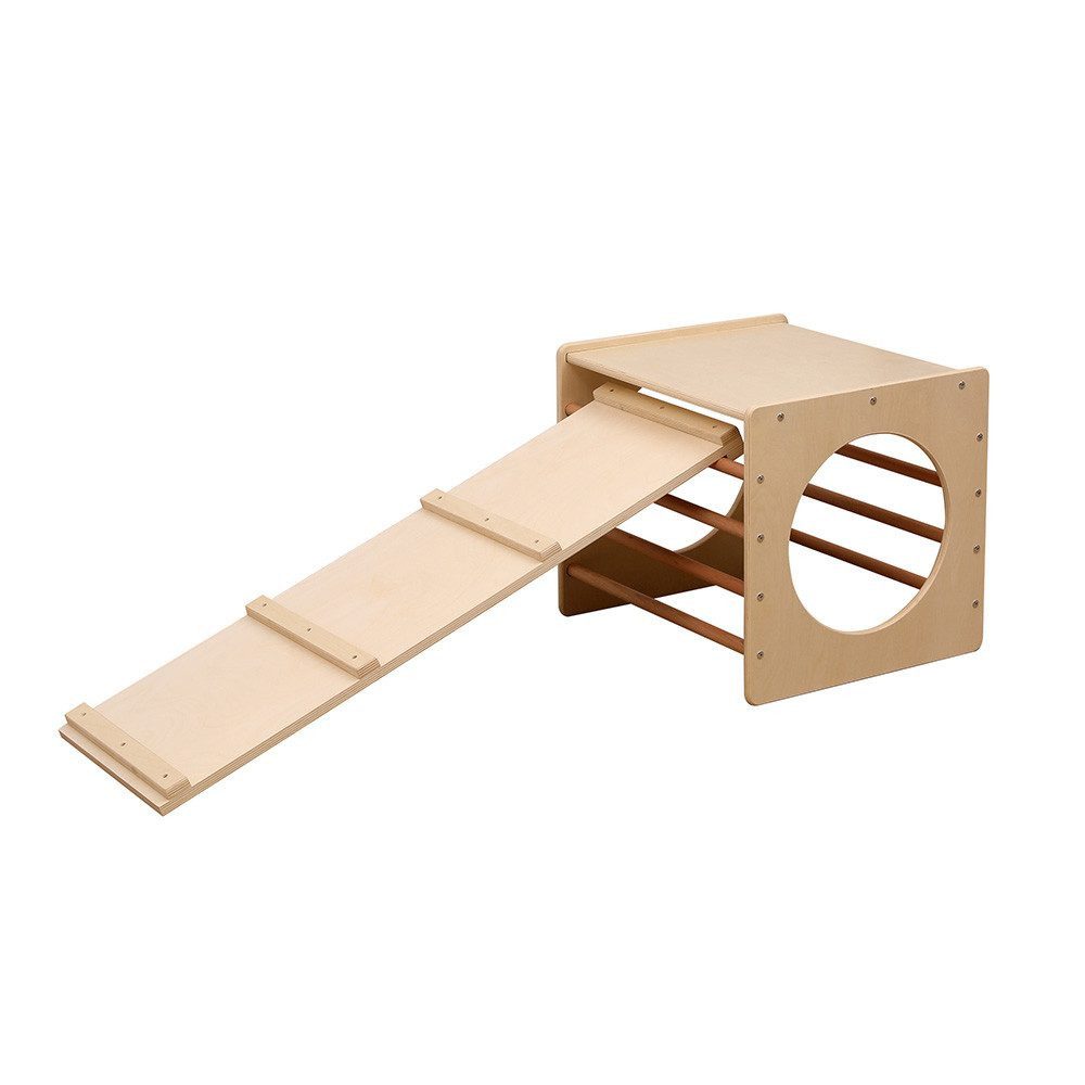 HOME DELUXE Kletterwand Kletterwürfel mit Rutsche FINN, Kletterampe, Kletterdreieck, Montessori
