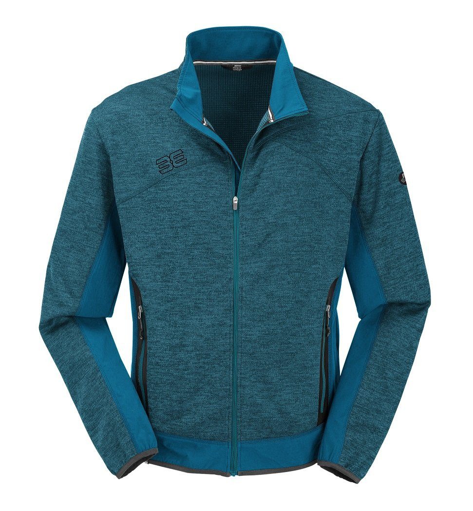 Fleecejacke Falzeben 2XT-Hybrid (Strukturfleece, atmungsaktiv) petrolblau Herren