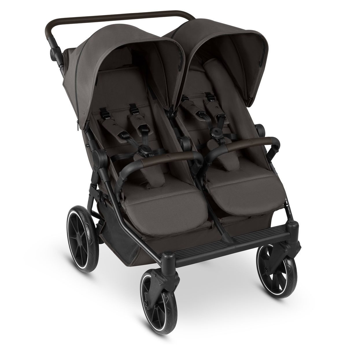 ABC Design Geschwisterwagen Bayamo - Nut, Geschwisterkinderwagen Zwillingskinderwagen mit Liegeposition