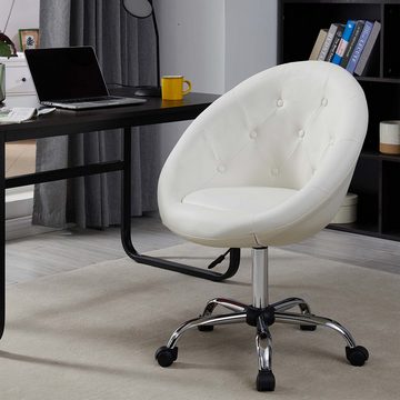 Duhome Sessel, Sitzhocker Drehstuhl Rollhocker Bürostuhl Kunstleder Höhenverstellbar