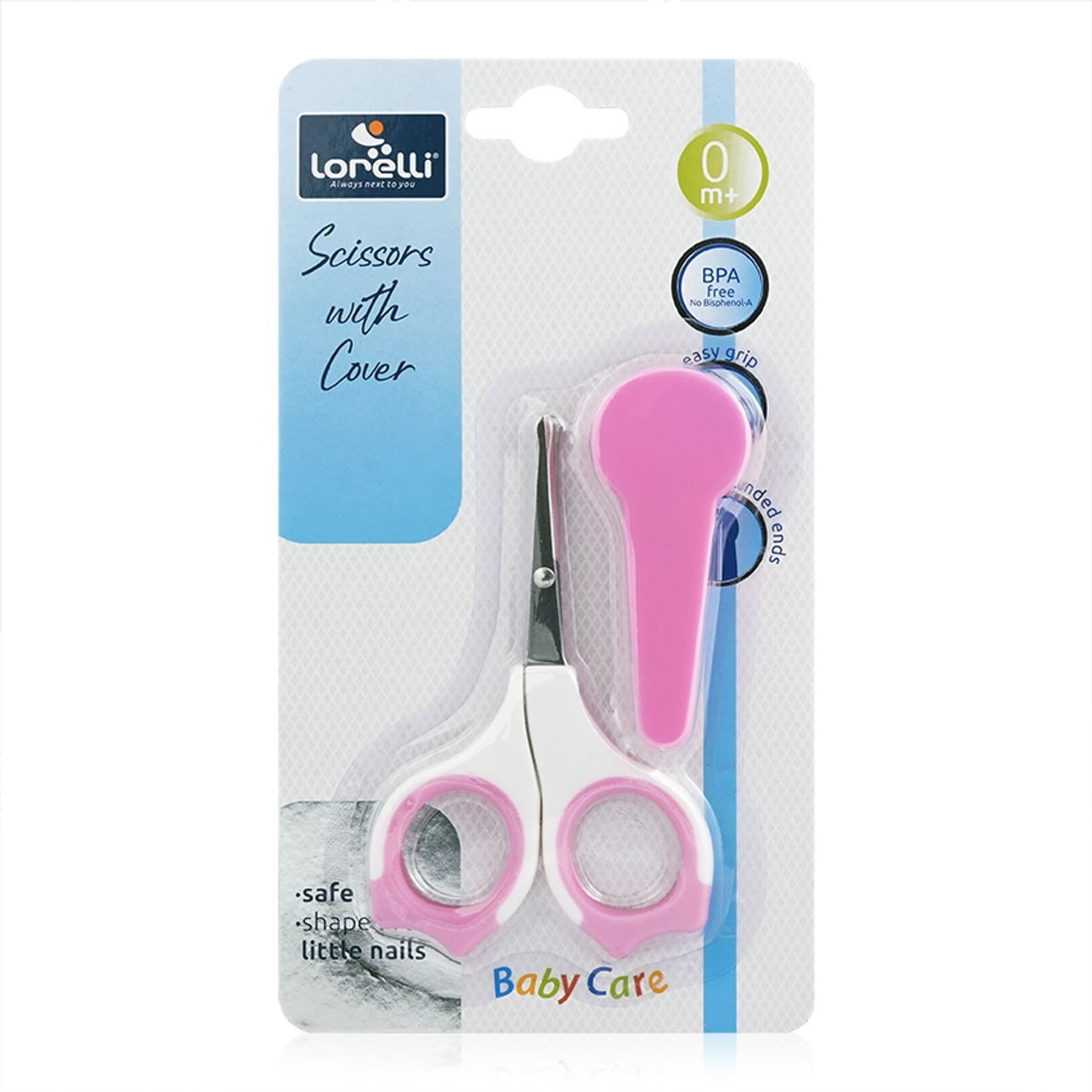 Lorelli Baby-Nagelschere Baby Nagelschere Schutzkappe, (1-tlg), gebogen, Edelstahl, Babyschere, Nagelpflege