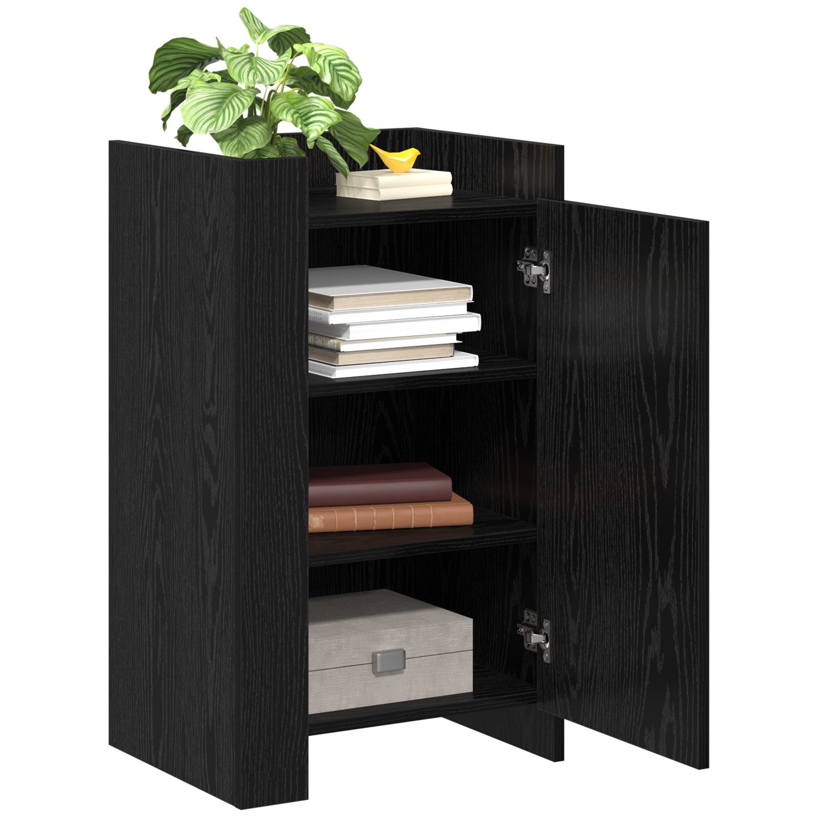 vidaXL Sideboard Sideboard Schwarz-Eiche 45x35x75 cm günstig online kaufen