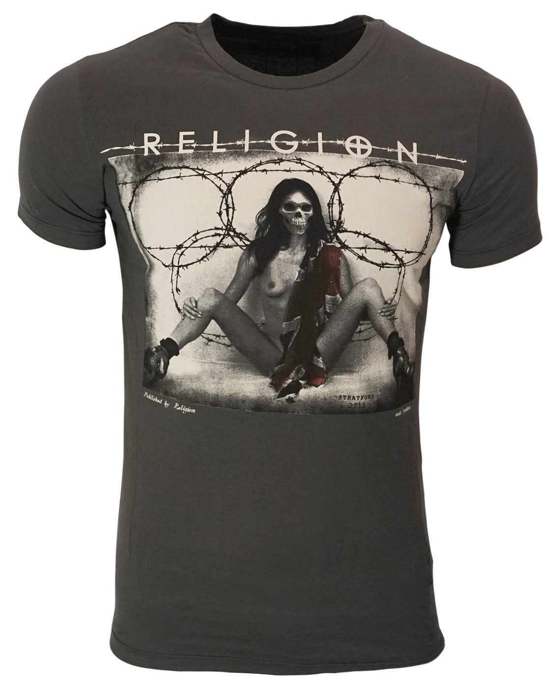 Religion T-Shirt RELIGION Clothing Herren T-Shirt OLYMPIC PAPER-Anthrazit-L