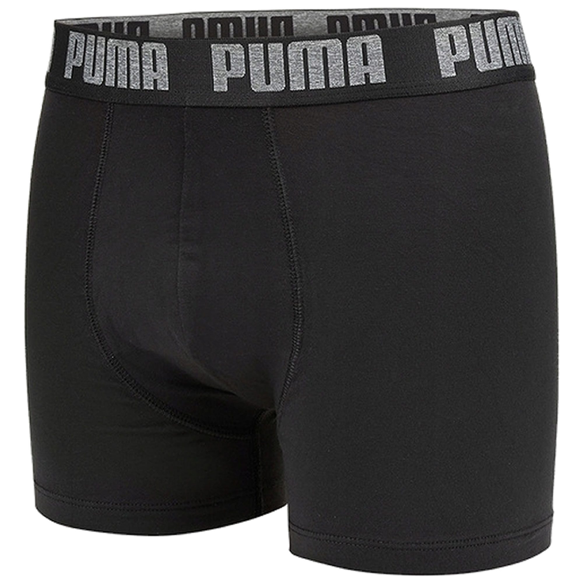 Knirpsenland Boxershorts PUMA Design Herren 6er-Pack – Baumwolle, Schwarz & Grau, Größen M–XXL (Spar-Set, 6er-Pack) mit Logo auf dem Elastikbund