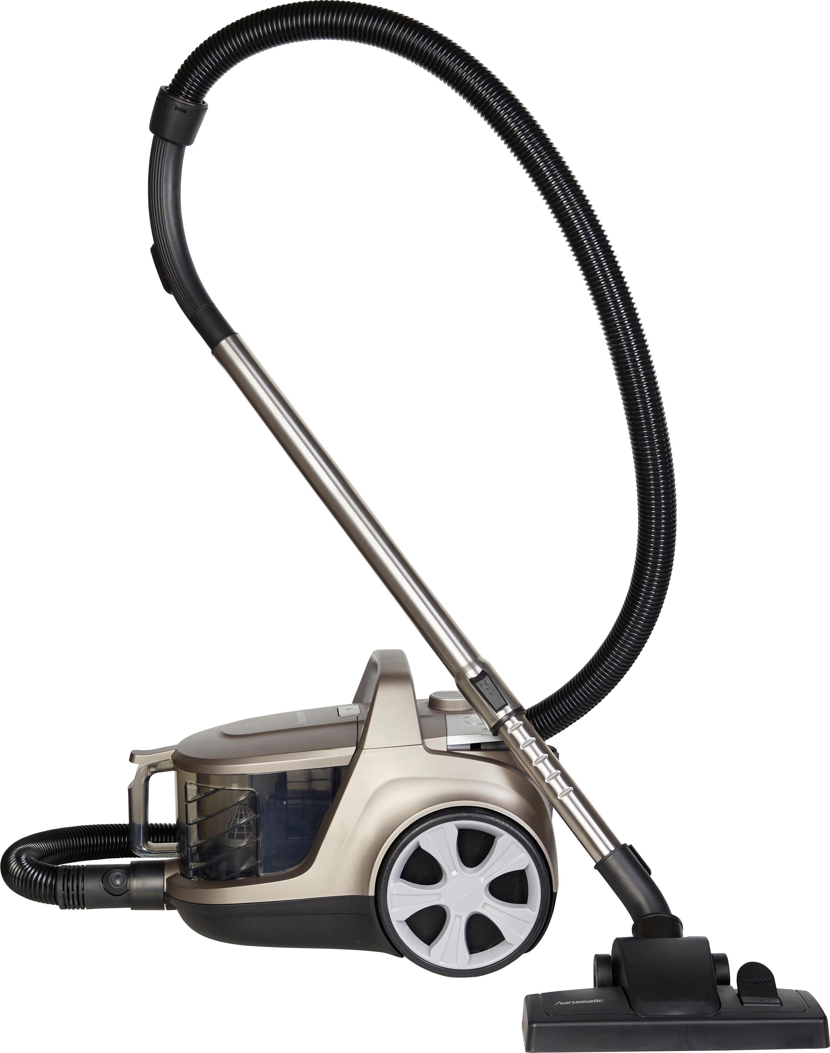 Hanseatic Bodenstaubsauger auf Knopfdruck leerbar, Trockensaugfunktion, beutellos, 700 W, beutellos, 700 W Leistung, Zyklonentechnologie, HEPA 12 Hygienefilter
