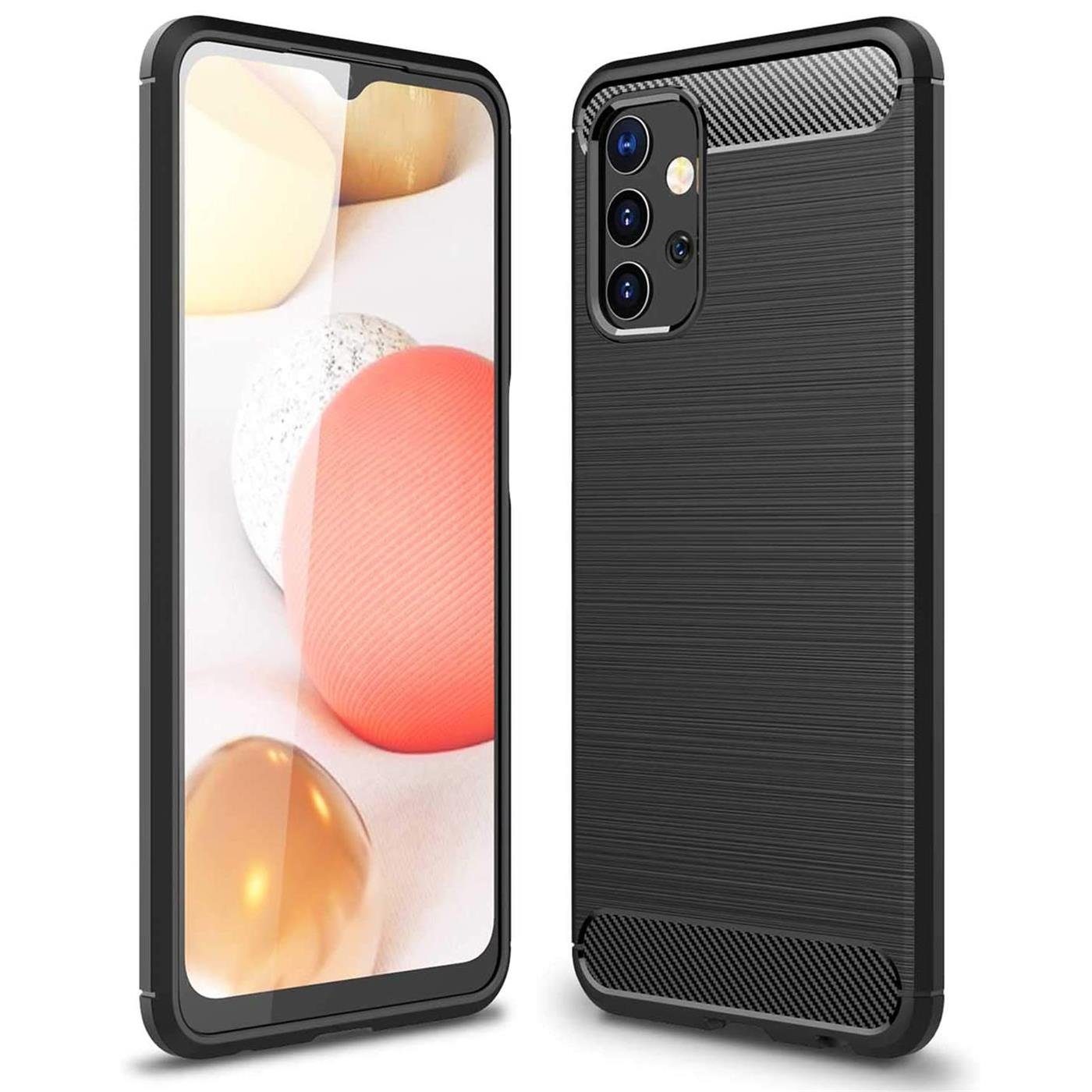 CoolGadget Handyhülle Carbon Handy Hülle für Samsung Galaxy A32 5G 6,5 Zoll, robuste Telefonhülle Case Schutzhülle für Samsung A32 5G Hülle – Bild 2 von 5