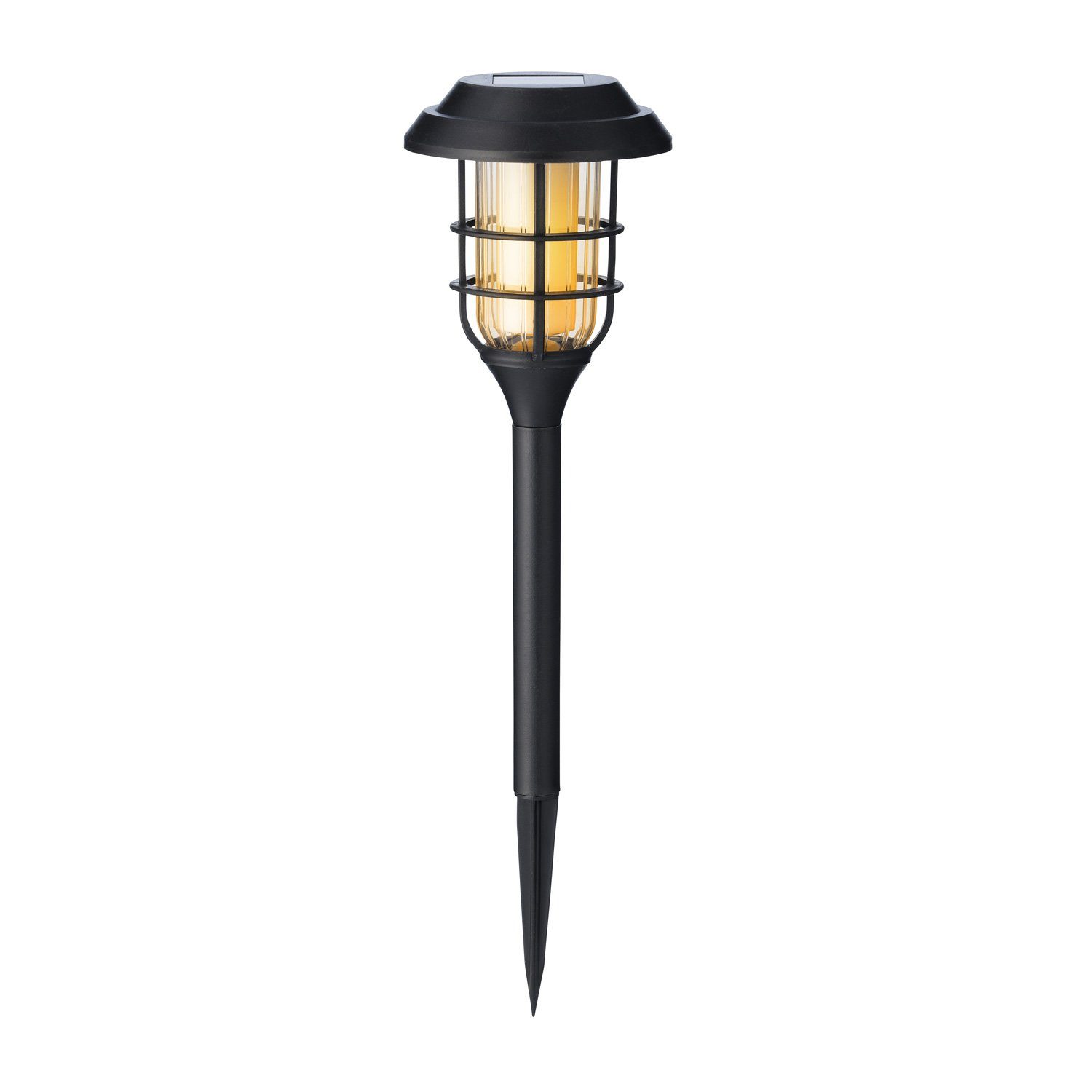 MARELIDA Classic, Solar Wegleuchte LED LED LED Solarleuchte schwarz, Solarleuchte gelb Flammeneffekt Gartenfackel