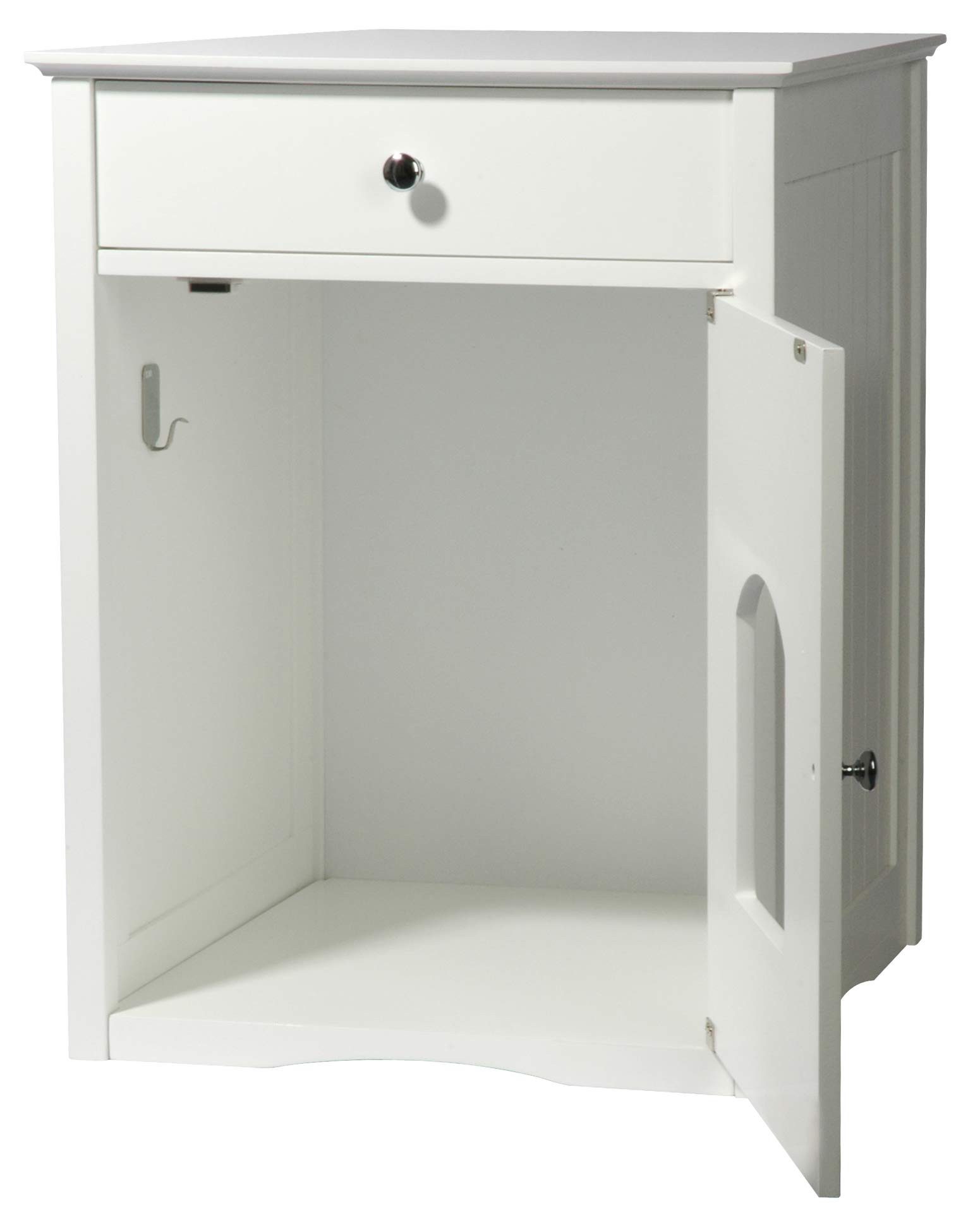 dobar Tierhaus Design Katzenschrank "Mohrle" weiß
