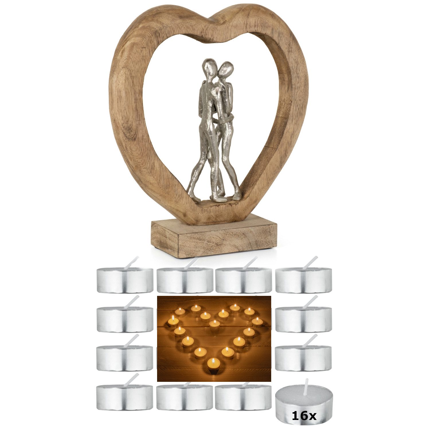 Moritz Dekoobjekt Geschenk-Set Valentinstag Hochzeit Jahrestag Bundle 1, Geschenkset Deko Liebe Paar Ehe Geschenkidee romantisch