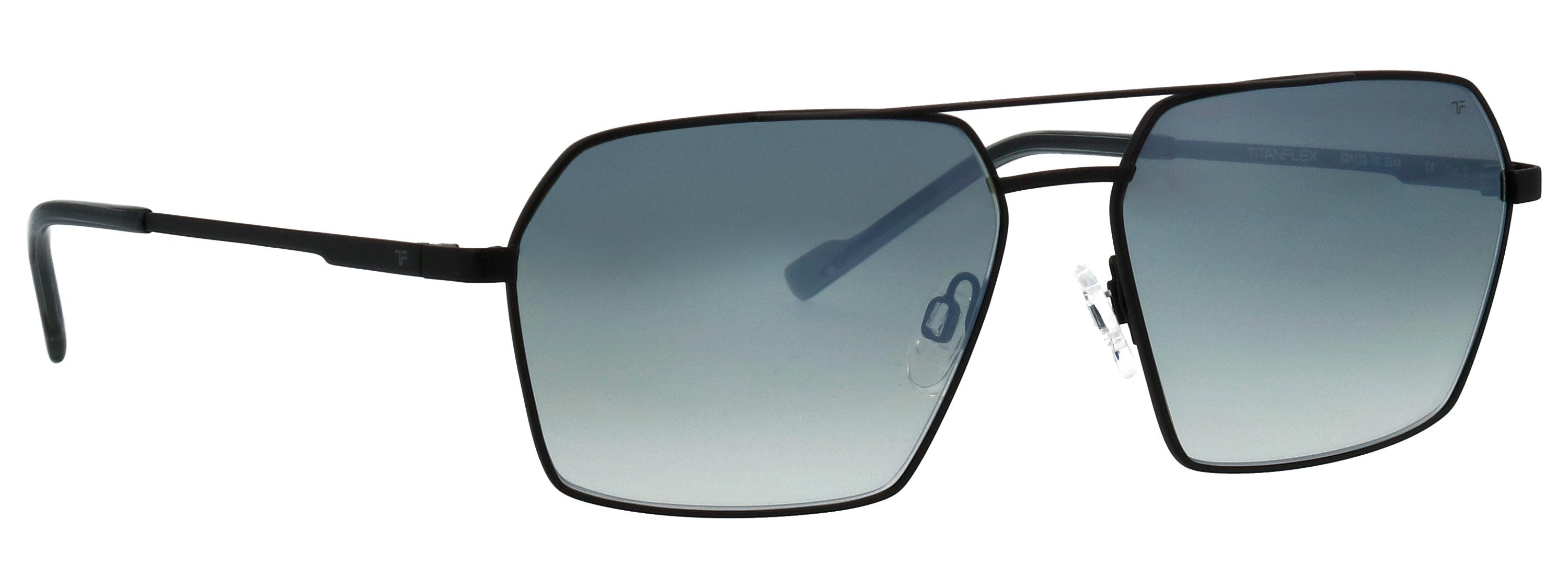 TITANflex Sonnenbrille Modell 824133 Form Pilot, Logoschriftzug auf Bügel, Titanflexfassung