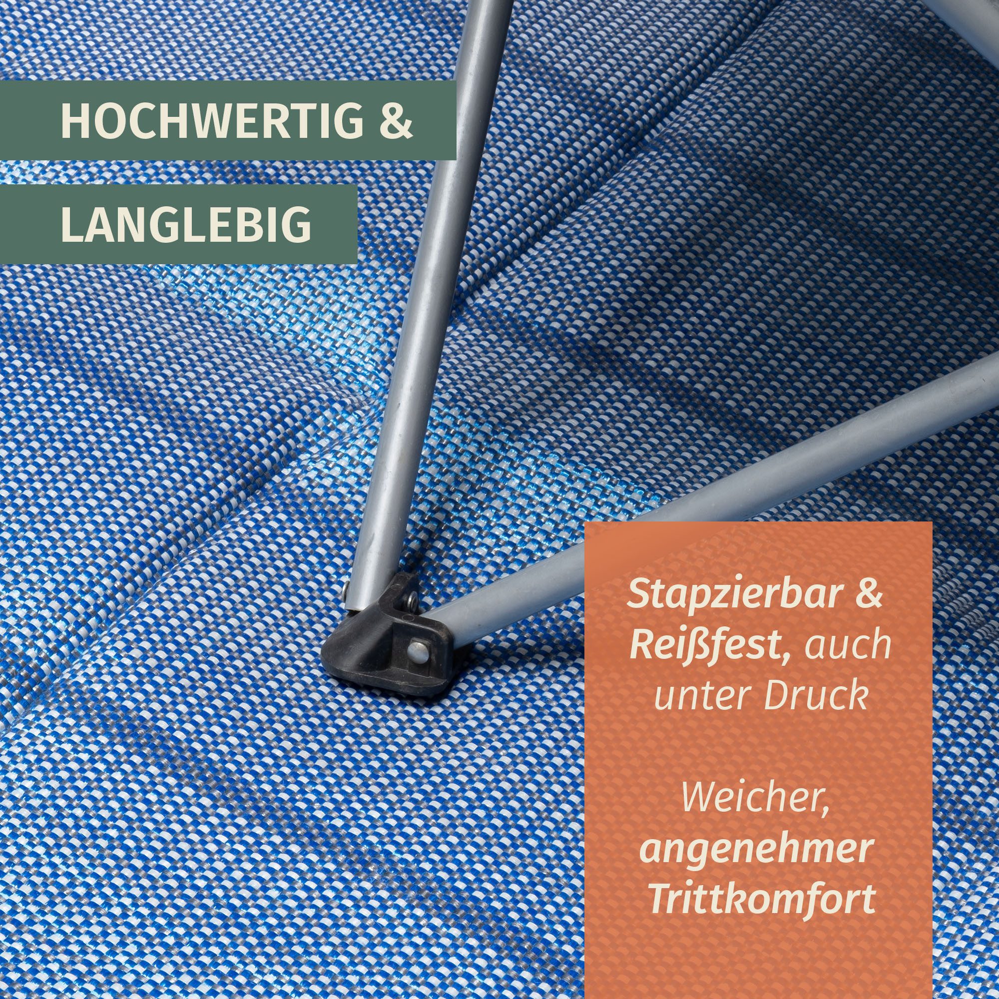 Moritz Zeltteppiche Vorzeltteppich - 250 x 300 - hellblau