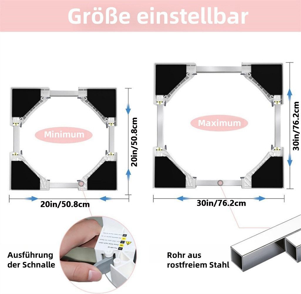 PFCTART Zwischenbaurahmen Waschmaschinenzubehör Trocknerzubehör Zwischenbau günstig online kaufen
