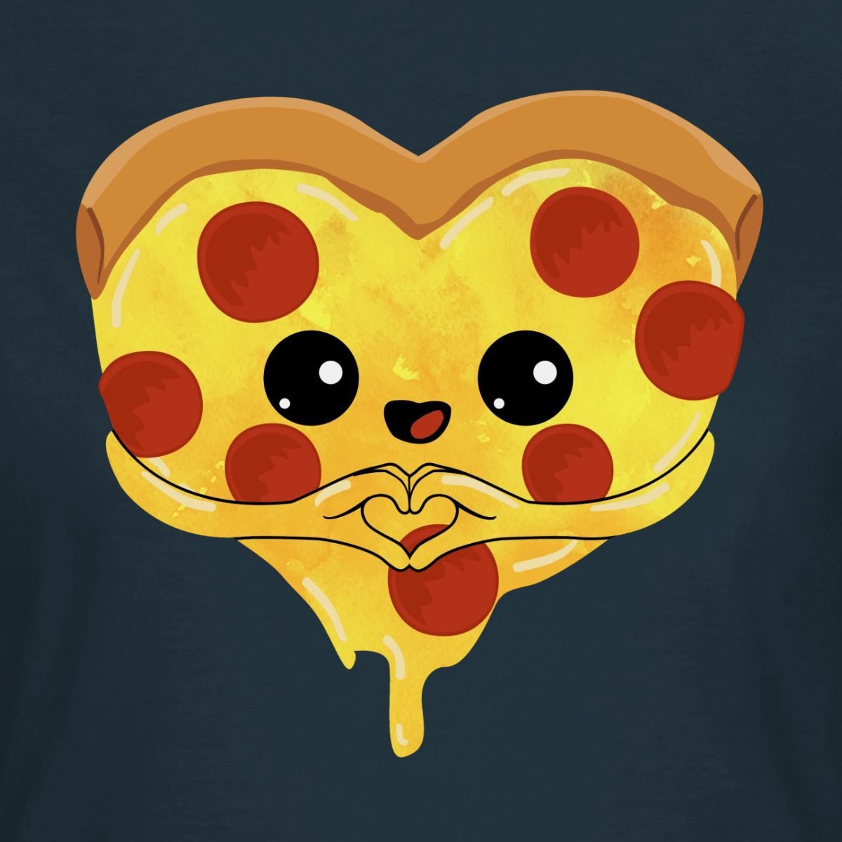 Spreadshirt T-Shirt Pizza Herz Muttertag Italien Liebe Frauen T-Shirt (1-tlg) Slim Fit, fällt klein aus