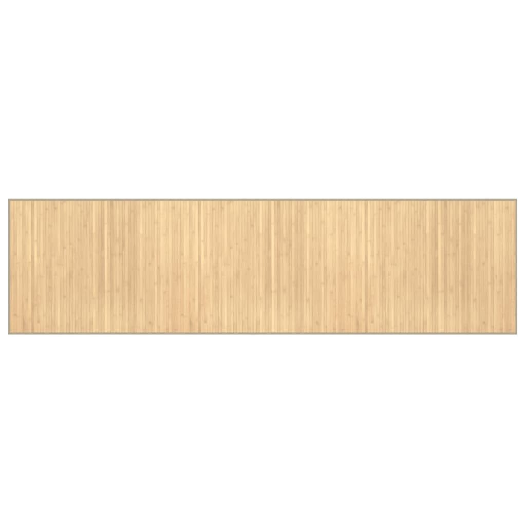 Teppich Teppich Rechteckig Hell Natur 80x300 cm Bambus