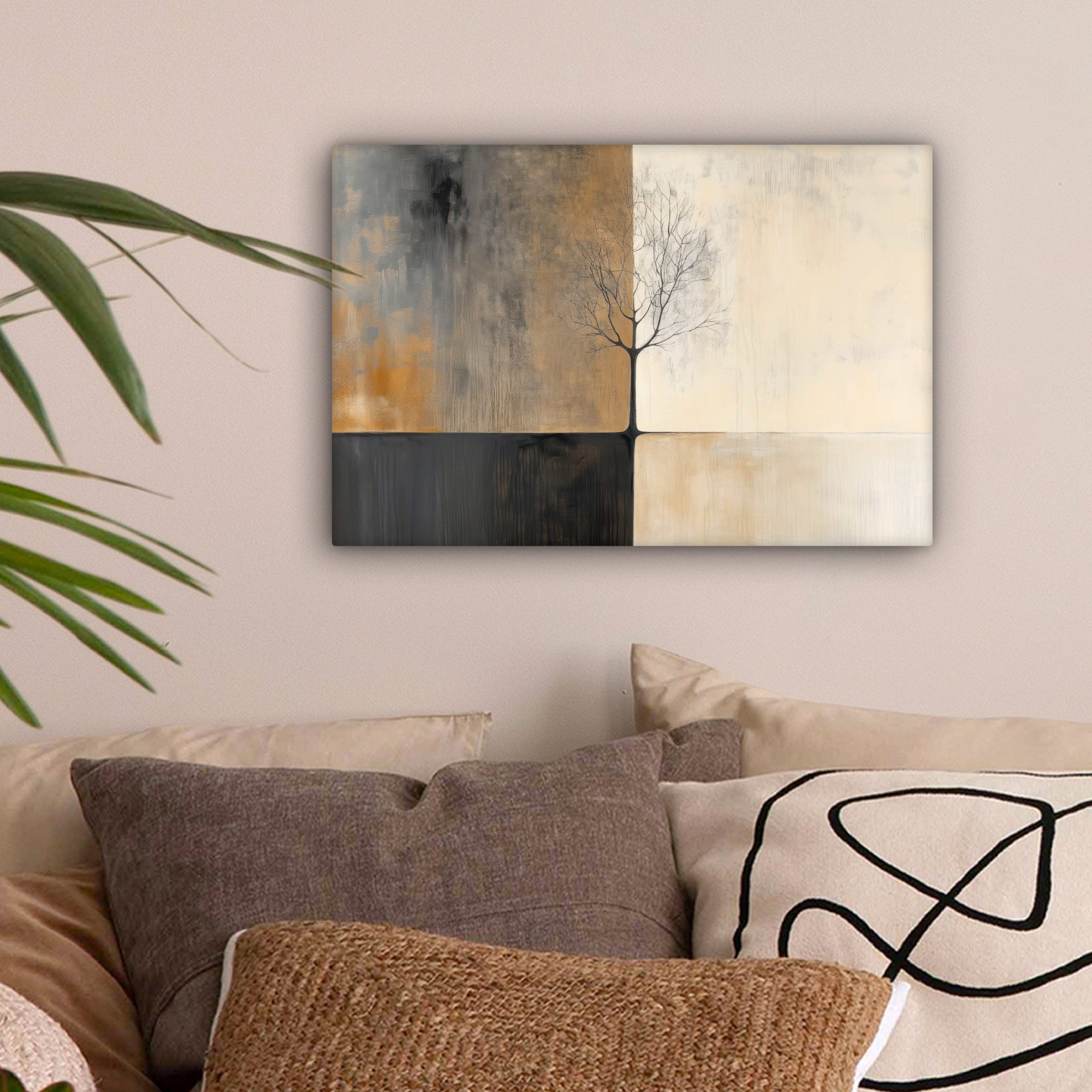 OneMillionCanvasses® Leinwandbild Baum - Ebenen - Äste - Farbverlauf, Fotod günstig online kaufen