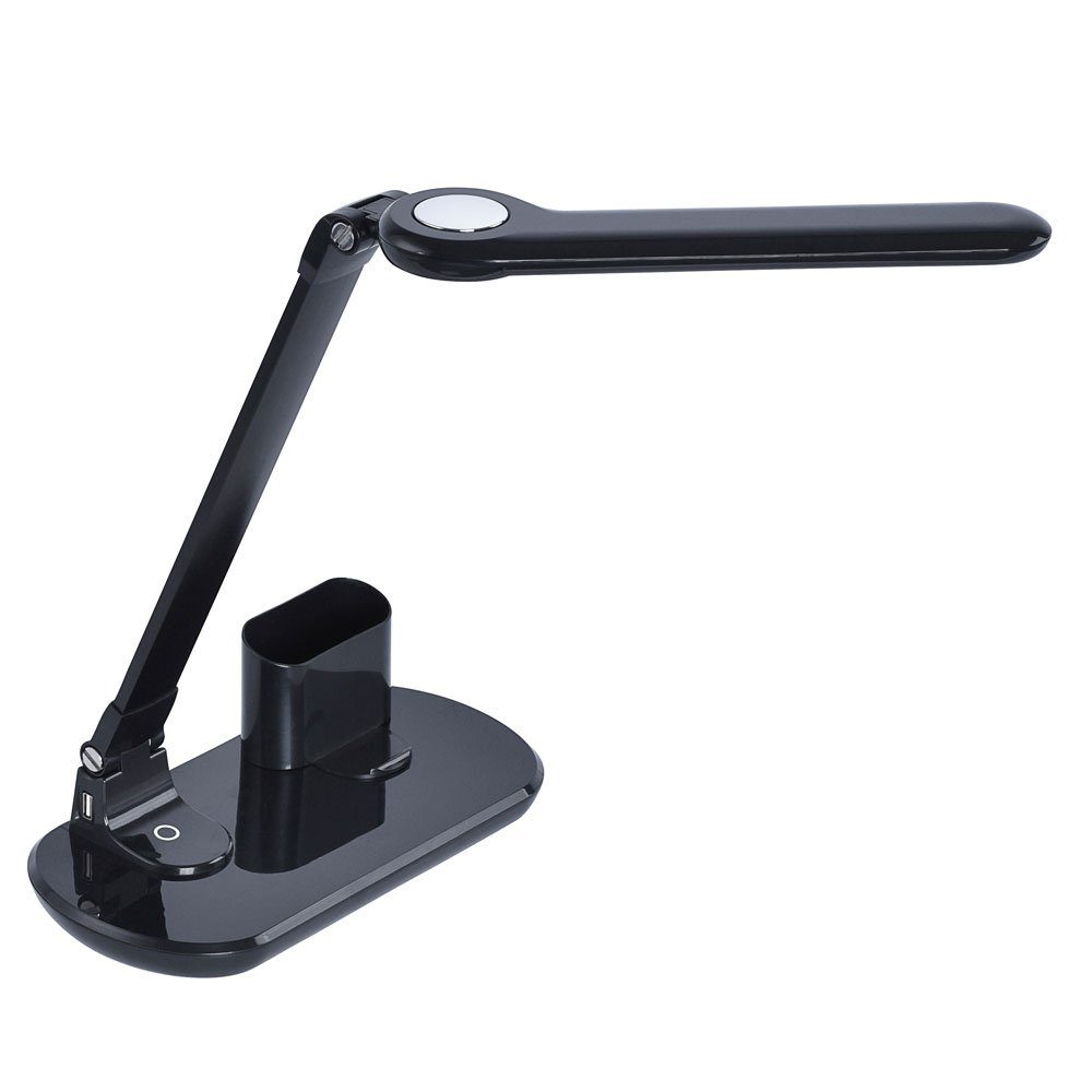 etc-shop Schreibtischlampe, LED-Leuchtmittel Strahler Stufen beweglich Leuchte Steh verbaut, Touch Tisch Dimmer 3 fest LED Warmweiß, USB