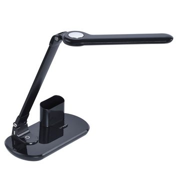 etc-shop Schreibtischlampe, LED-Leuchtmittel fest verbaut, Warmweiß, LED Tisch Leuchte beweglich 3 Stufen Touch Dimmer Strahler USB Steh