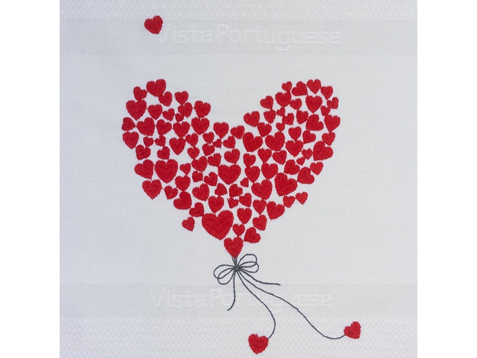 Vista Portuguese Geschirrtuch Geschirrtuch Flying Heart weiß 50x70cm