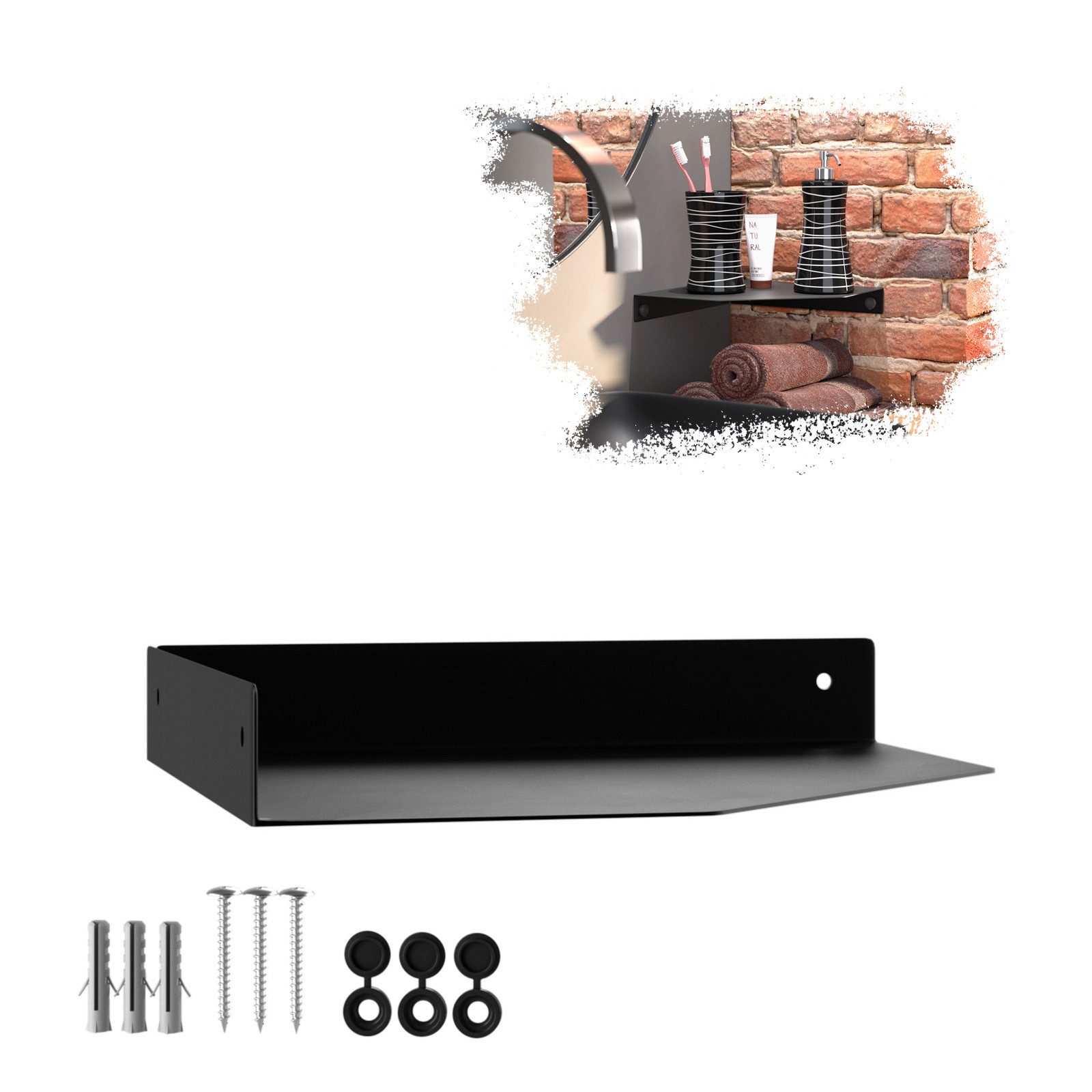 SO-TECH® Wandregal Wandboard HOVER 20/25 x 20/25 x 3 cm inkl. Befestigungss günstig online kaufen