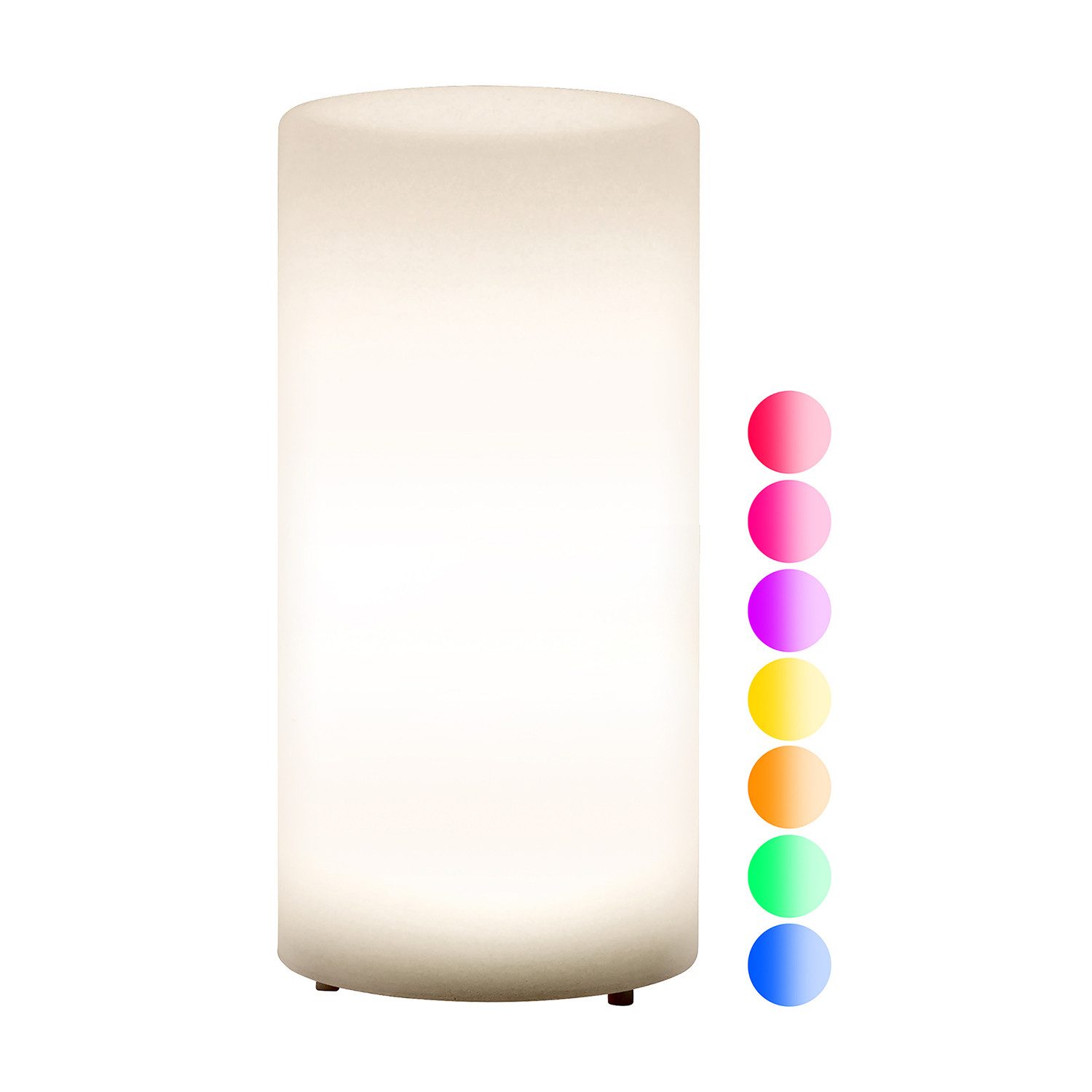 Fink LED Dekolicht FLASH LED Leuchte - weiß aus Polyethylen - H. 24cm x Ø 11cm - Lampe, Lichtlaterne LED - Lampenhalter LED - Lichtquelle LED