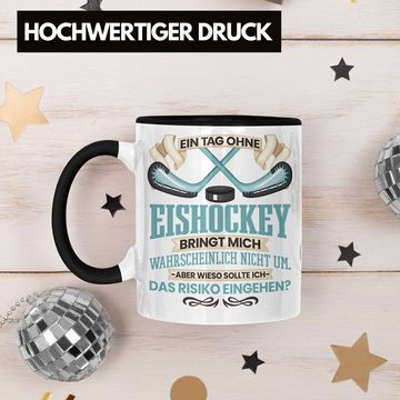 Trendation Tasse Trendation - Eishockey Tasse Geschenk für Eishockey-Spieler Coach Ein