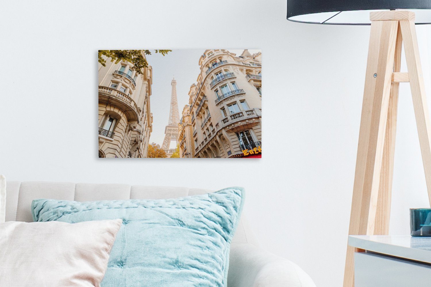 OneMillionCanvasses® Leinwandbild Frankreich - Eiffelturm - Paris, Fotodruck (1 St), Leinwand Bilder Klein, Wand Dekoration Aesthetic 30x20 cm – Bild 4 von 5