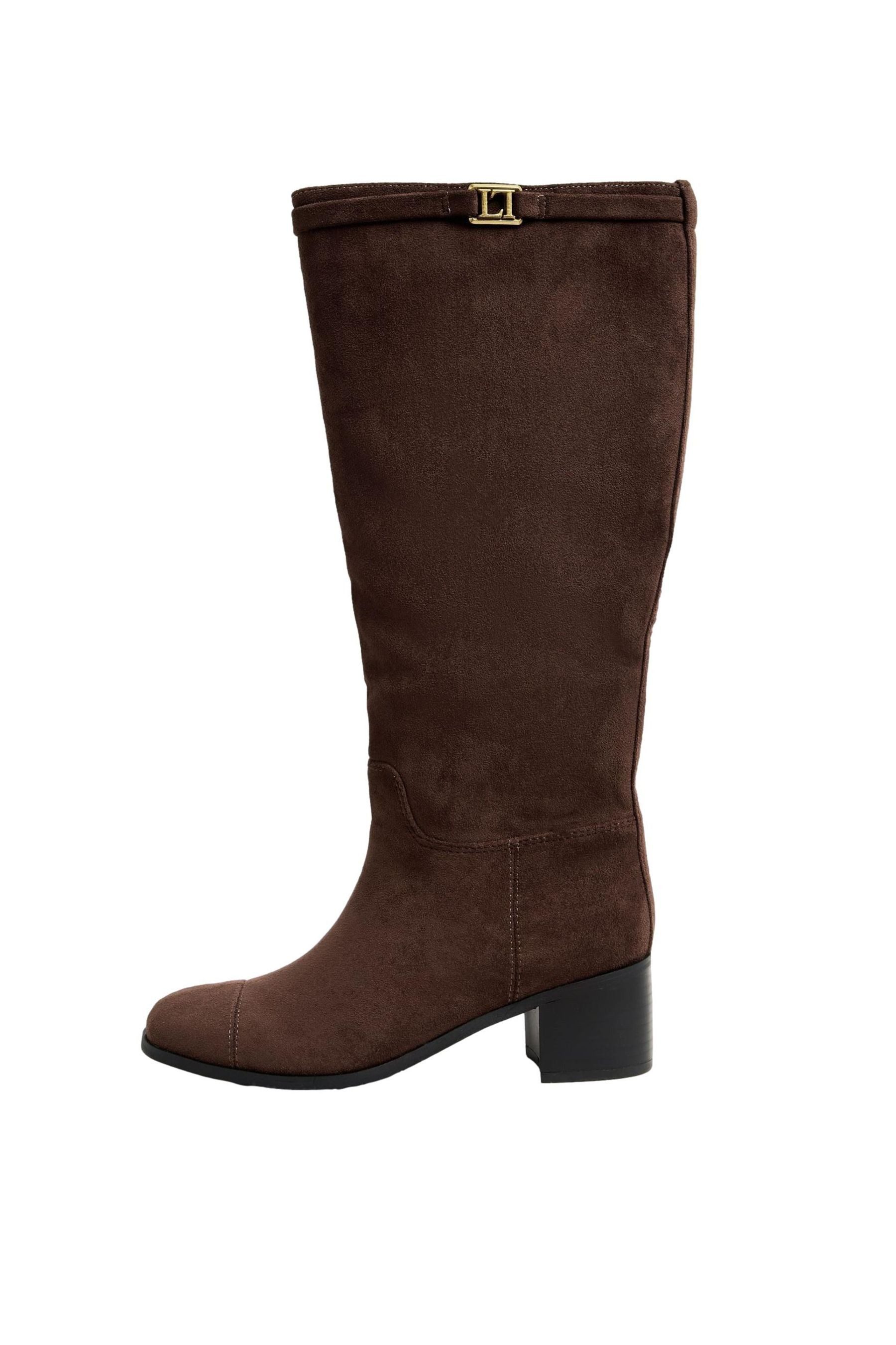 LIPSY Lipsy Kunstveloursleder-Stiefel mit Blockabsatz Stiefel (1-tlg)