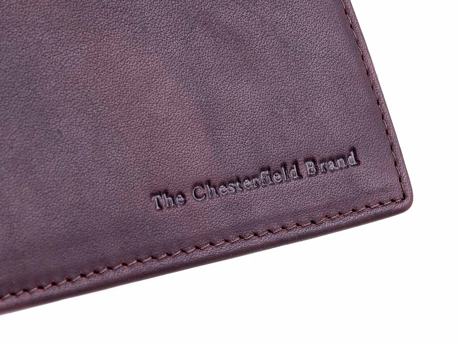 Brand Geldbörse RFID Echtleder The The C080358 Geldbörse Chesterfield mit Brand braun Leder (1-tlg), Chesterfield Querformat