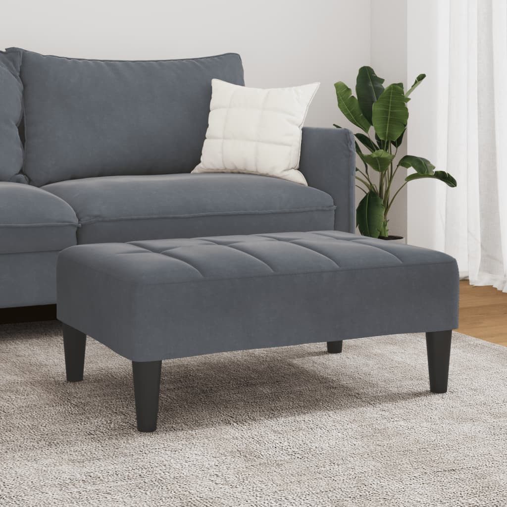 vidaXL Polsterhocker Fußhocker Dunkelgrau 77x55x31 cm günstig online kaufen