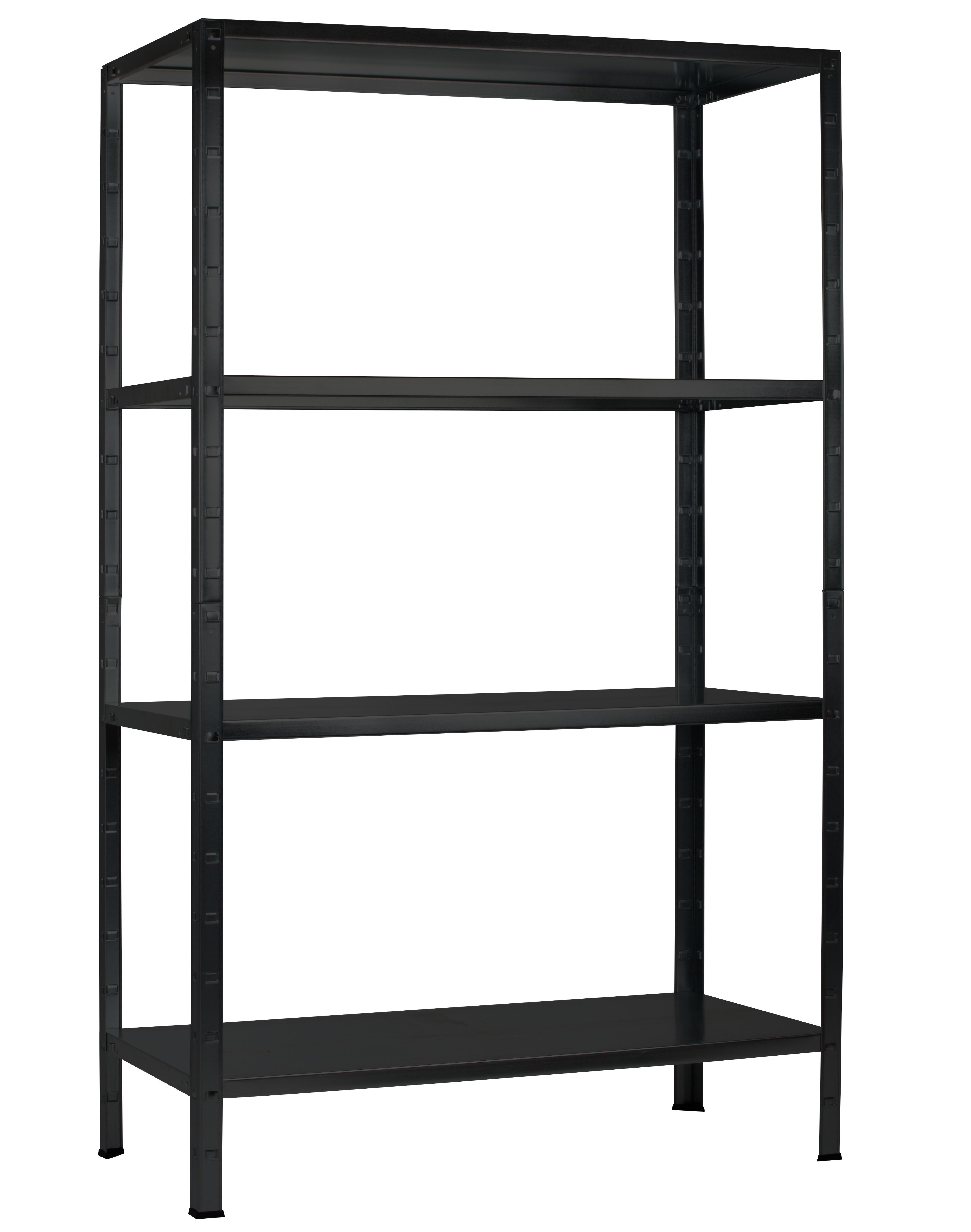 SCHULTE Regalwelt Steckregal mit 4 PowerMAX Fachböden, 65 kg Tragkraft, 180x60x40 cm (HxBxT)
