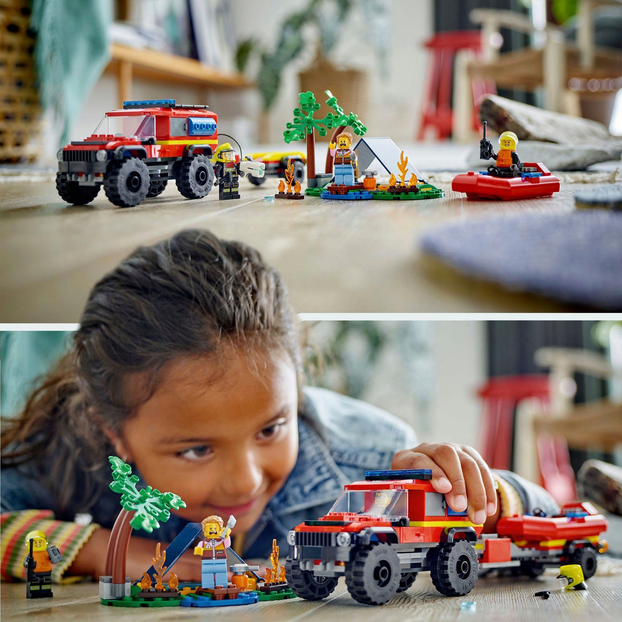 LEGO® Feuerwehrgeländewagen mit Rettungsboot (60412), LEGO günstig online kaufen