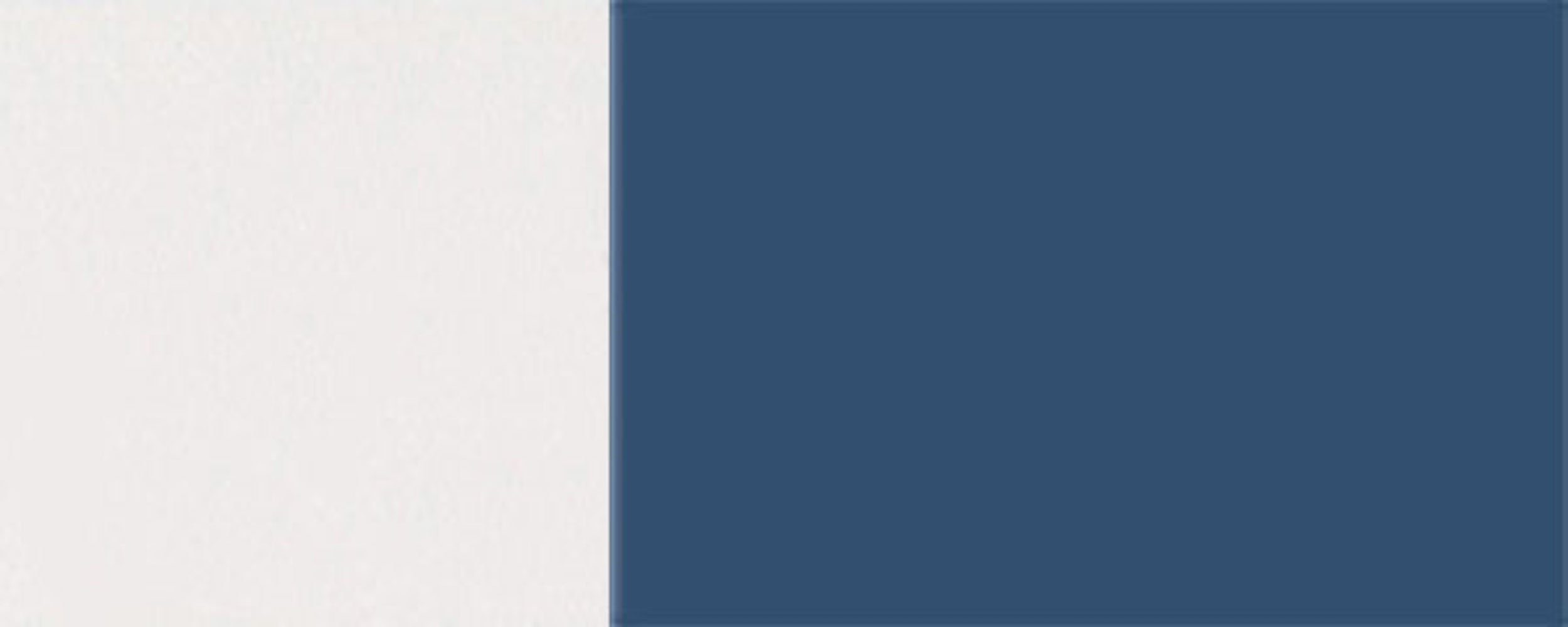 Feldmann-Wohnen Spülenunterschrank Napoli 1-türig (Napoli) Front- grifflos Korpusfarbe 5000 & 60cm violettblau Hochglanz Schublade wählbar RAL 1