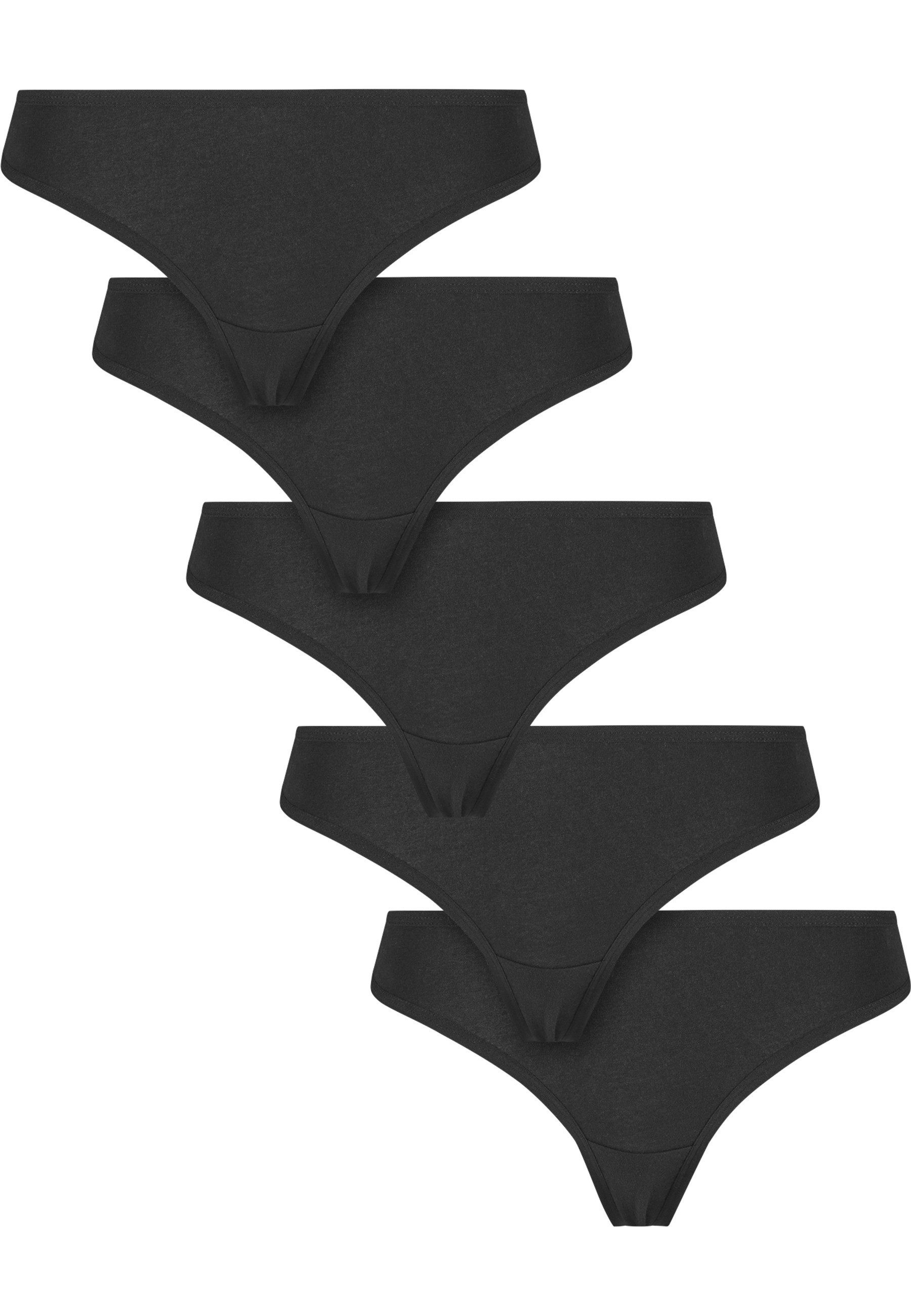 URBAN CLASSICS Panty Urban Classics Ladies Basic Cotton Tanga 5-Pack