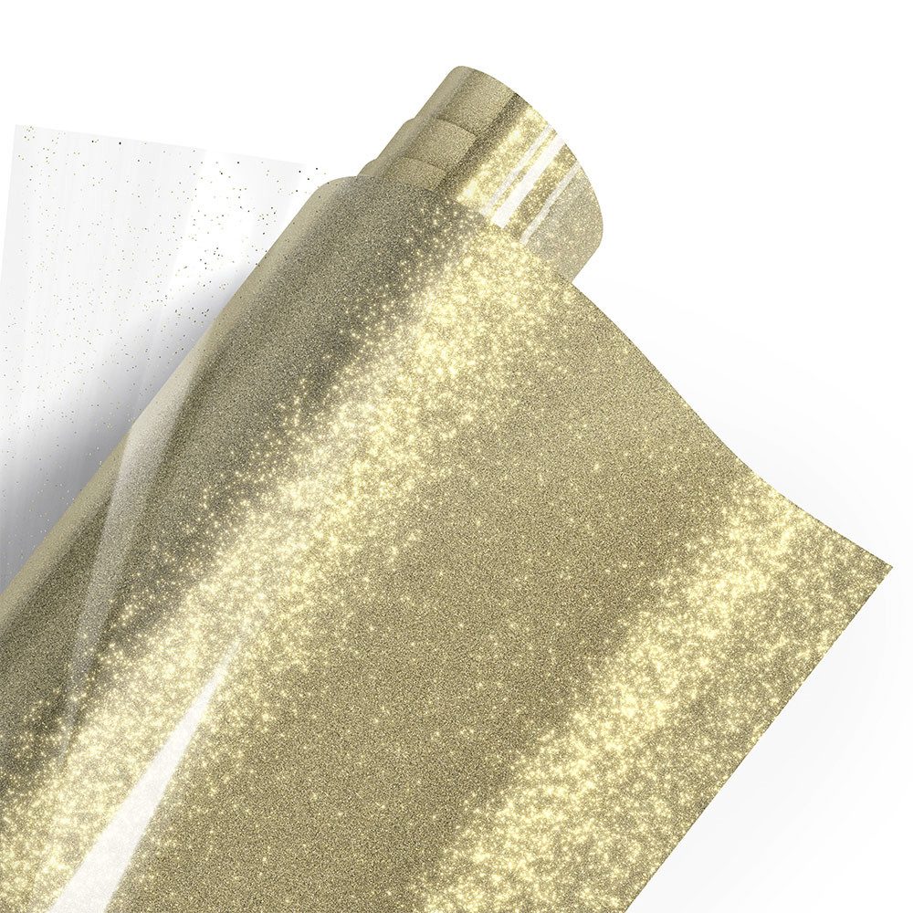 POLI-TAPE POLI-CUT Plotterfolie POLI-FLEX IRON-ON PEARL GLITTER, 30,5 cm x 61 cm, Textiltransferfolie mit Glittereffekt