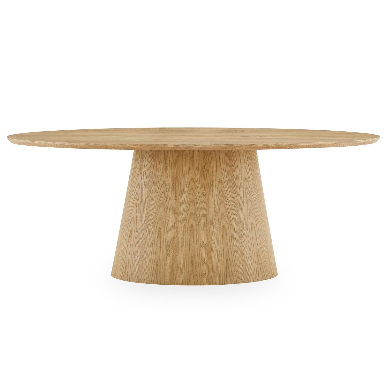IDIMEX Esstisch AURA, Esszimmertisch oval 180 x 110 cm aus MDF mit Eichenfurnier in Natur