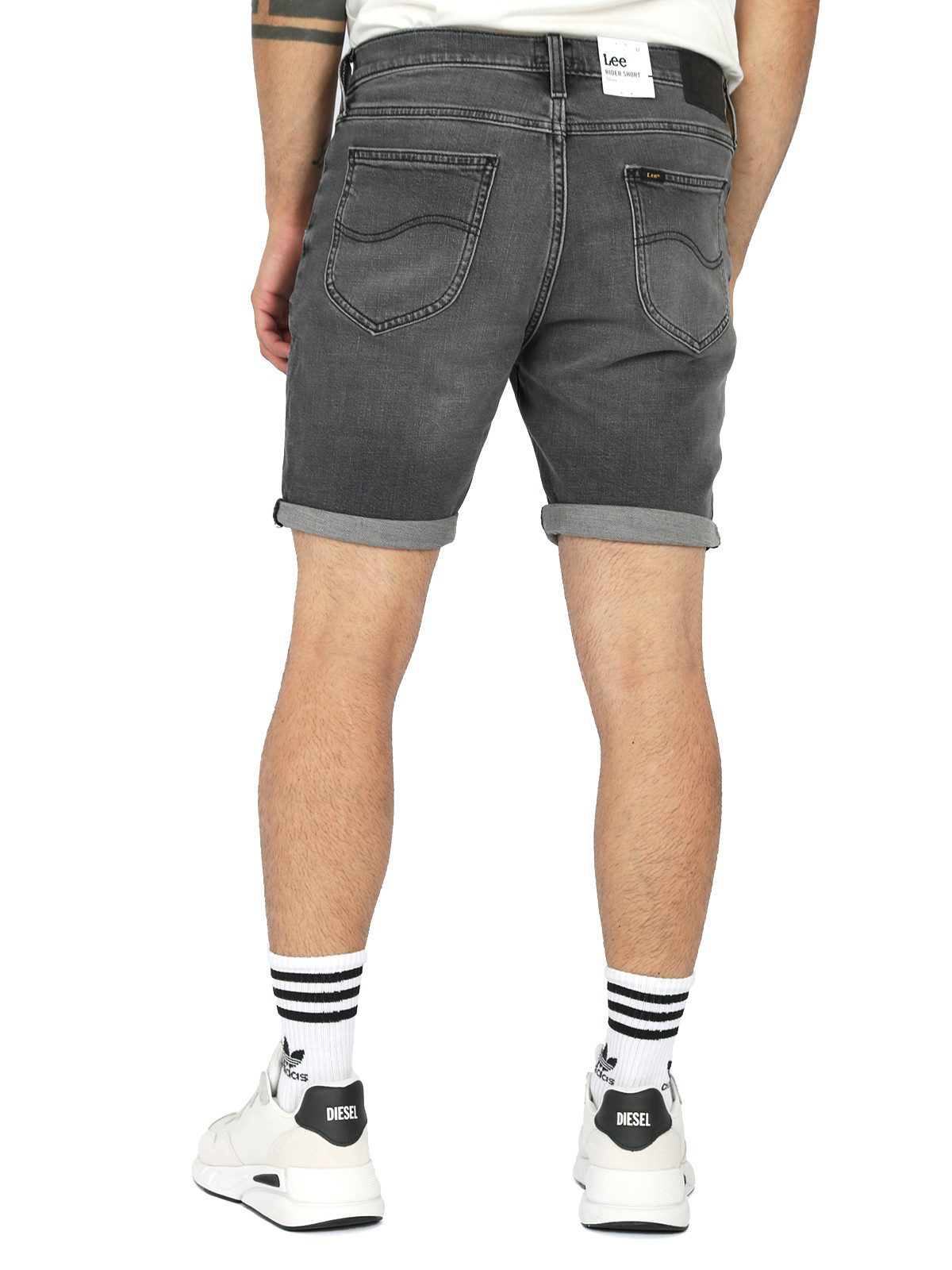 Lee® Jeansshorts Slim Fit - RIDER WASHED GREY