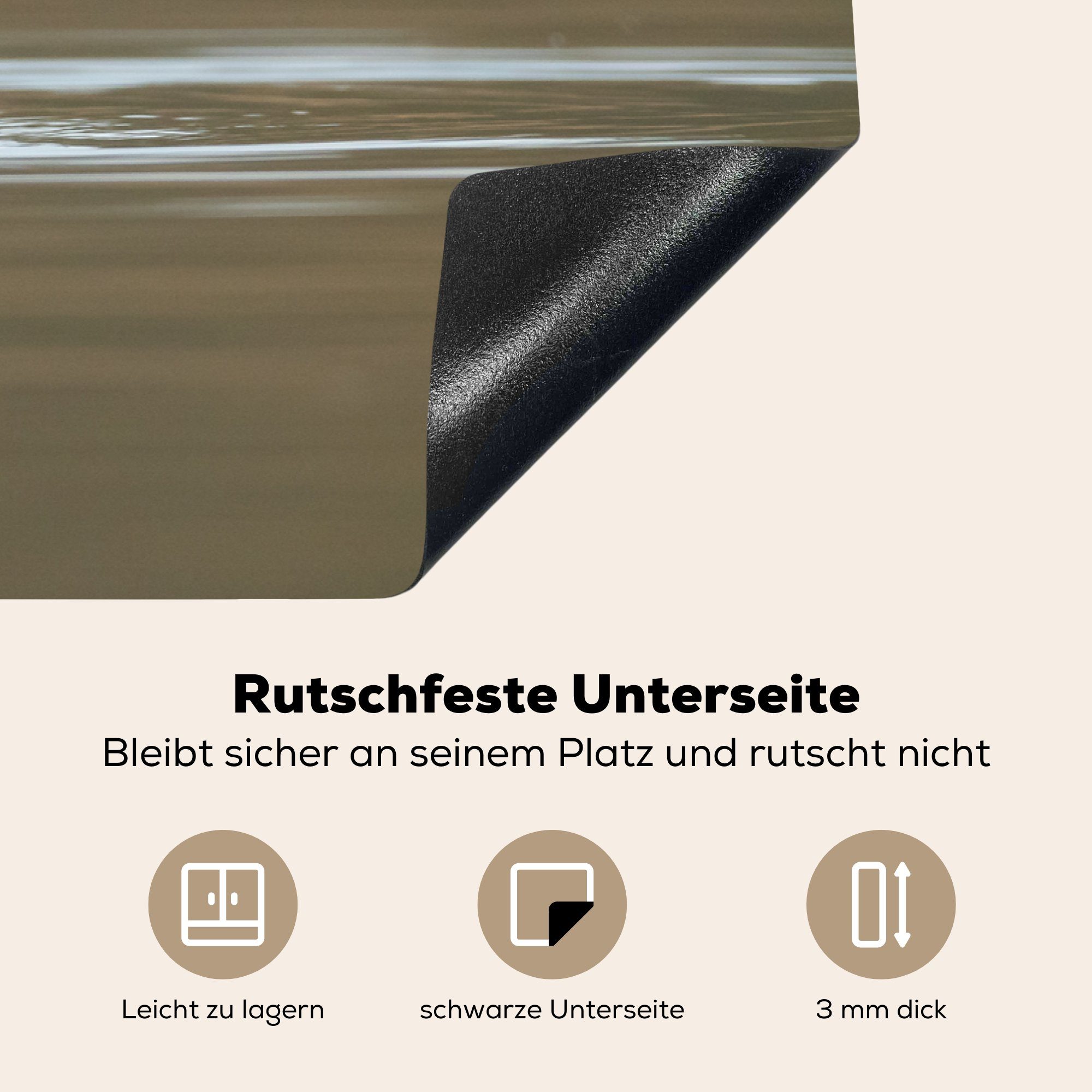 MuchoWow Herdblende-/Abdeckplatte für die die Induktionskochfeld cm, 81x52 schaut Kamera, (1 Haubentaucher Ceranfeldabdeckung tlg), Schutz in direkt Vinyl, küche