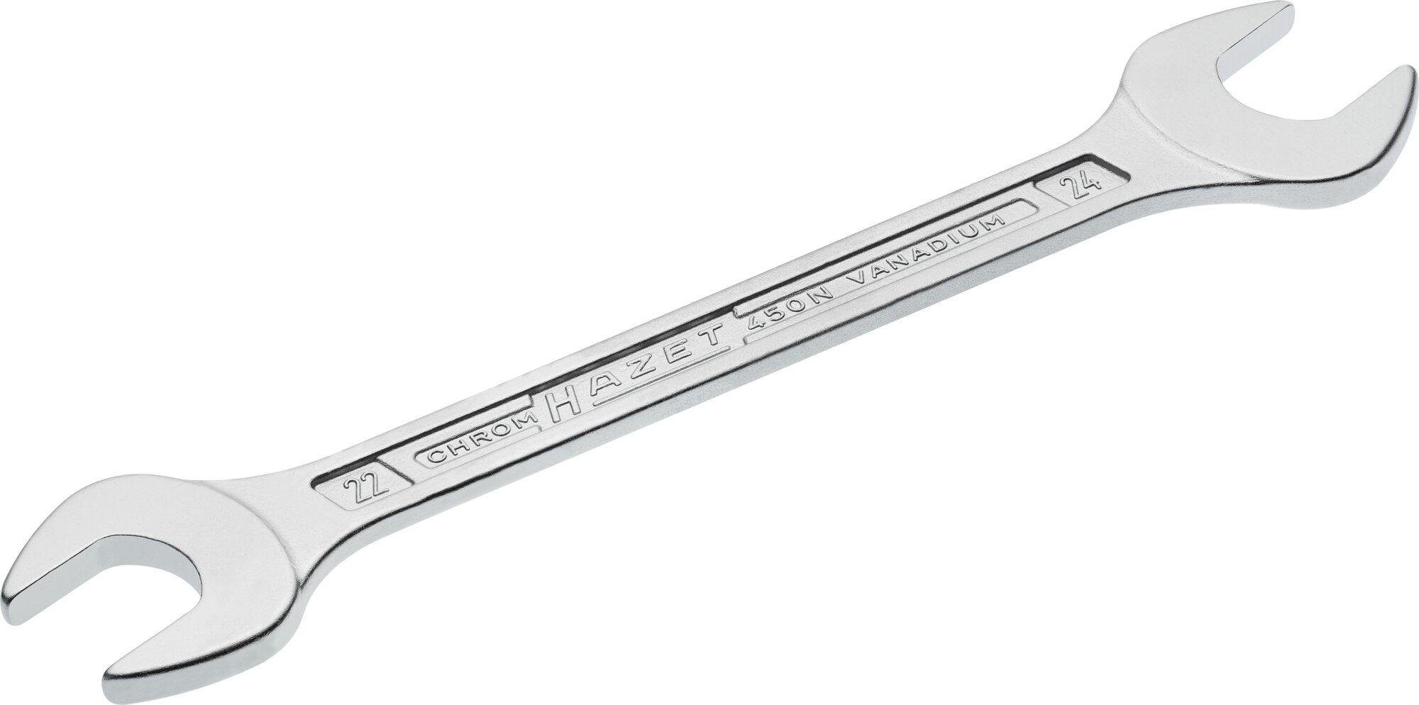 HAZET Maulschlüssel Doppel-Maulschlüssel 450N-22X24 ∙ Außen Sechskant Profil ∙ 22 x 24 mm | Maulschlüssel