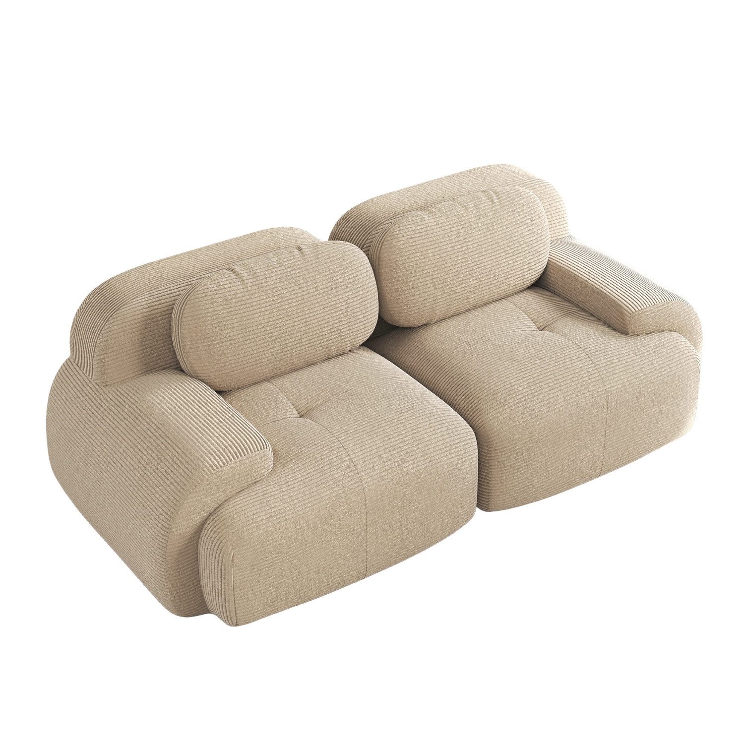 Fanttik Sofa 3-Sitzer-Sofa,Loveseat-Sofa aus Cordstoff, modular günstig online kaufen
