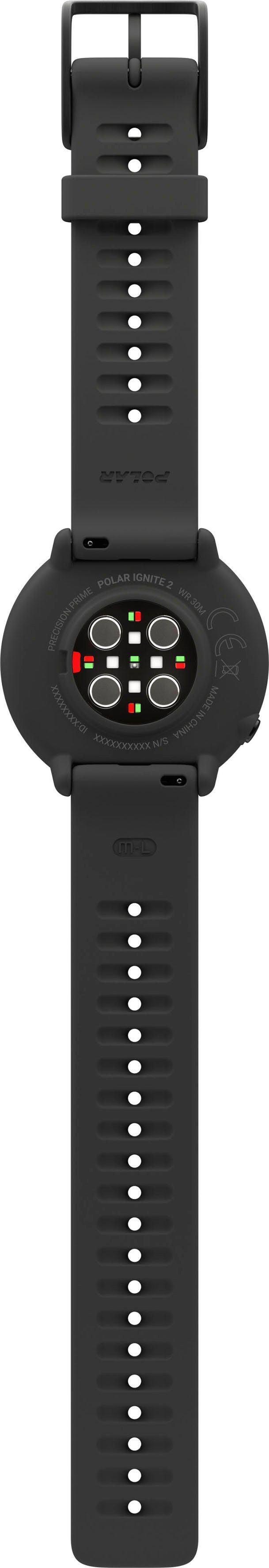 Polar Ignite 2 GPS-Fitnessuhr, Größe S-L Smartwatch (Proprietär) schwarz