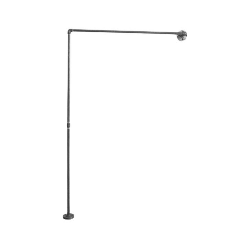 various - Industrial Design Möbel Garderobenstange Industrial Garderobe HALLWAY, Wasserrohr schwarz, extra stabil, Div. Breiten und Tiefen