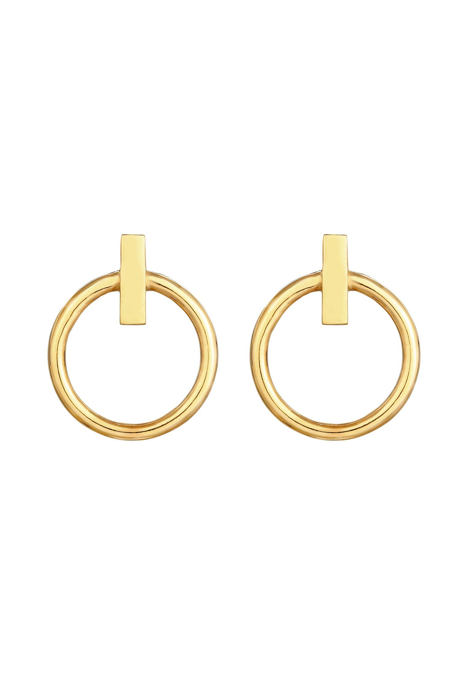 Paar Sterling Ohrstecker 925 Kreis Silber Stecker Trend Rund Elli Geo Gold