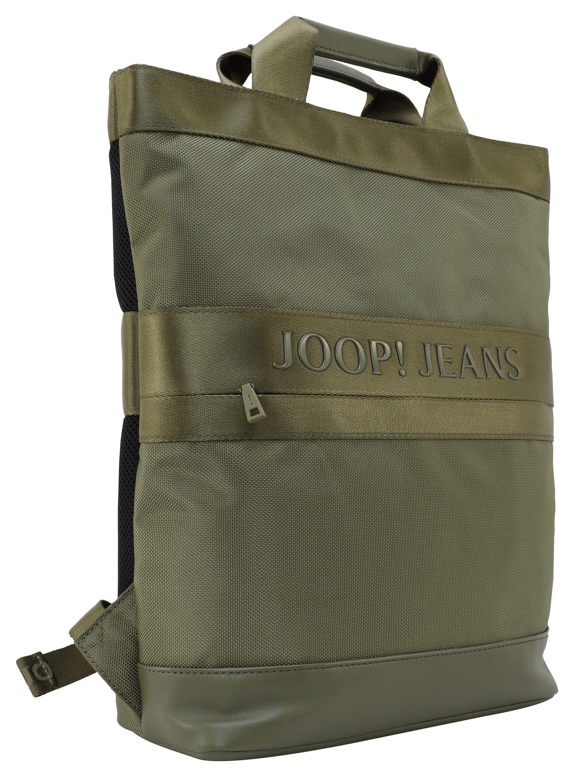 Joop Jeans Cityrucksack modica falk backpack Reißverschluss-Vortasche forest mit night svz