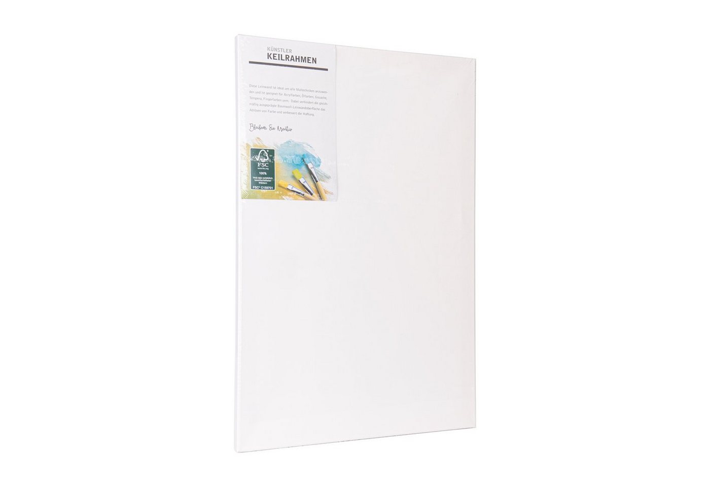 queence Leinwand Künstlerleinwand, Günstige Sets, 2-fach weiß, 100% Baumwolle, FSC Holz, verschiedene Größen und Sets