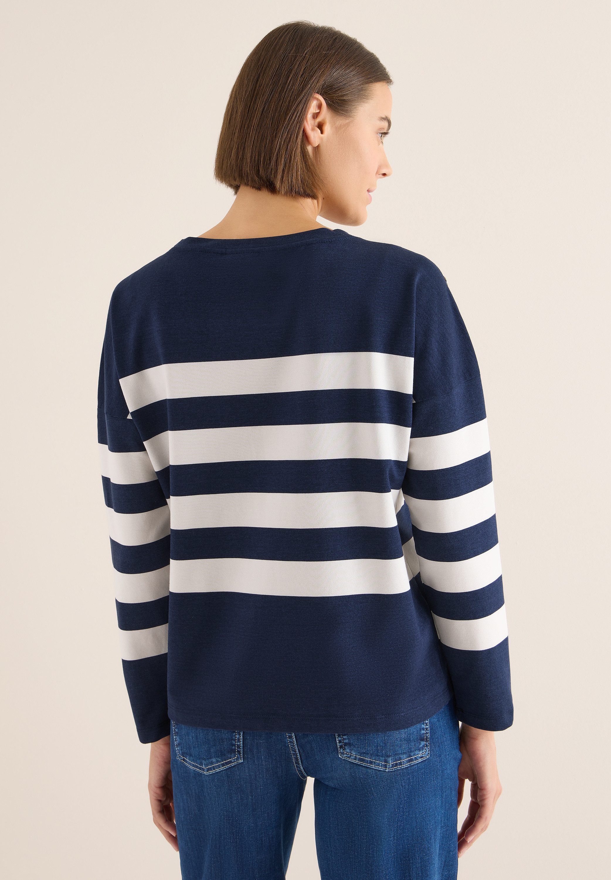 CECIL Langarmshirt mit U-Boot-Ausschnitt günstig online kaufen