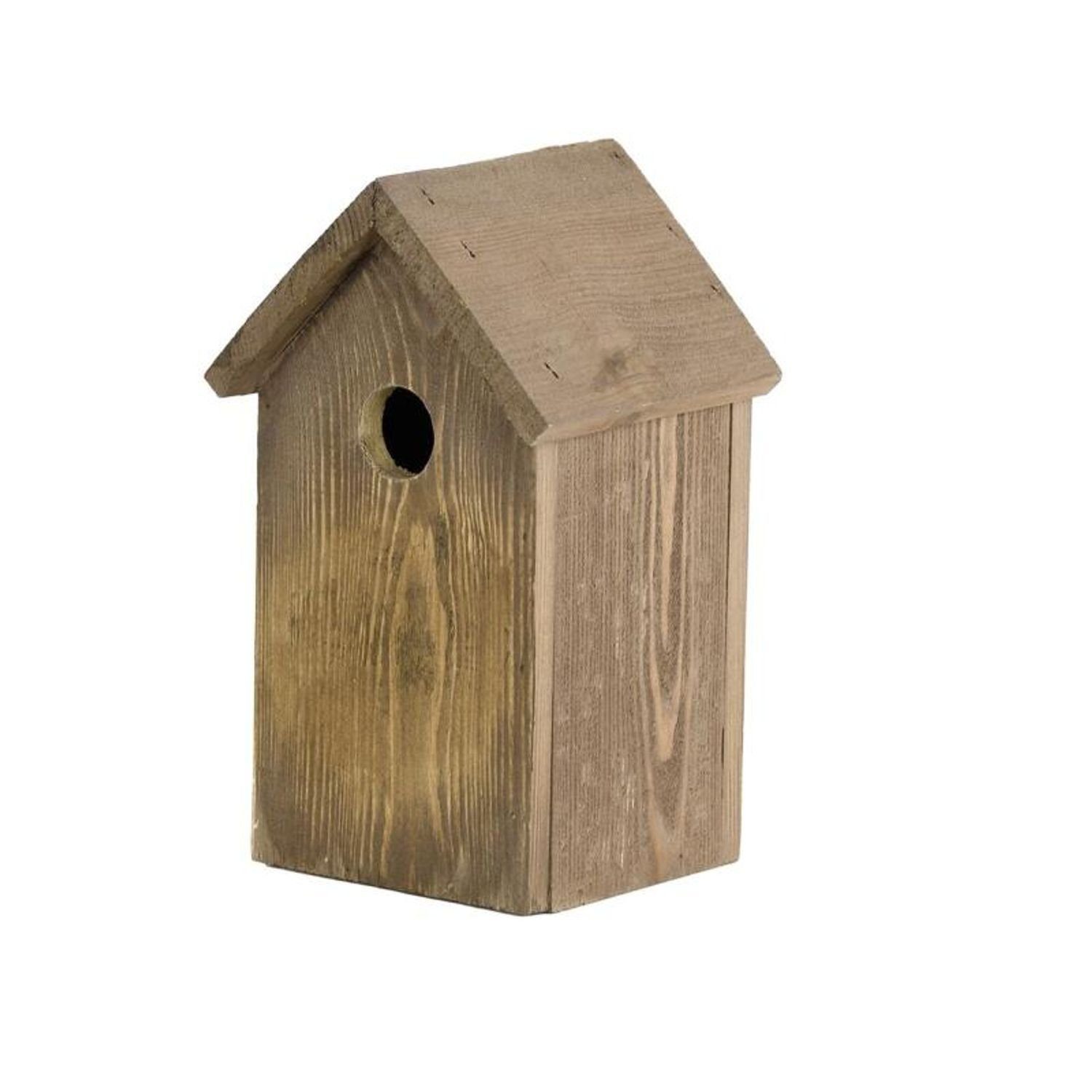 Esschert Design BV Vogelhaus Nistkasten Brutkasten 15x14x25cm grau Kiefernholz Vogelhaus Garten FSC