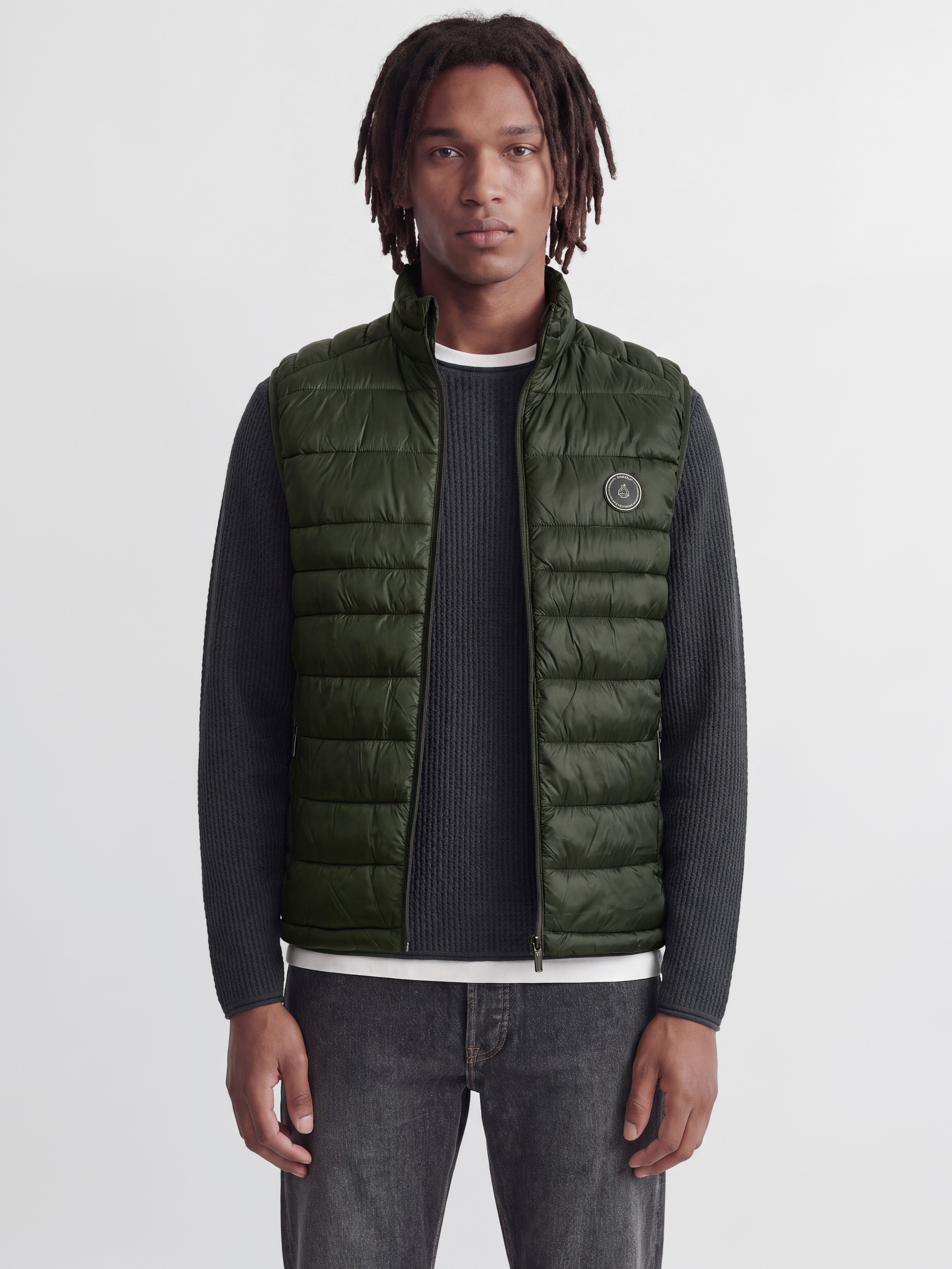 Jack & Jones Steppweste JJEKINGSLEY LIGHT BODYWARMER COLLAR NOOS Kunstfaser, regular fit