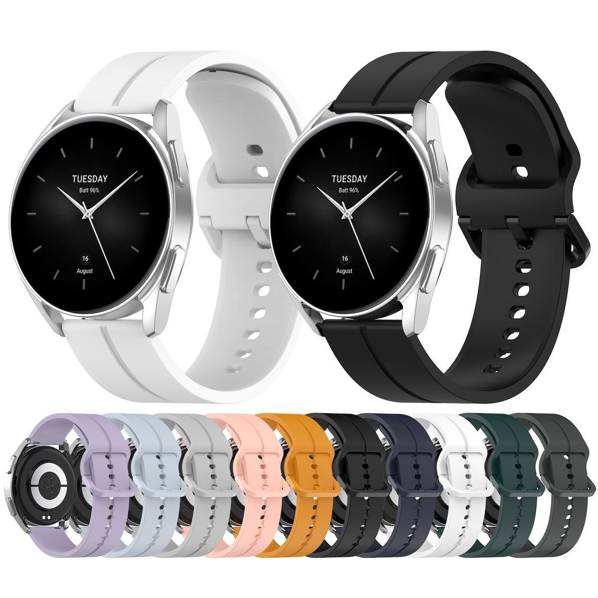 Wigento Smartwatch-Armband Für Silikon 2 Watch Armband Ersatz hochwertiges Pro Xiaomi Dunkelblau